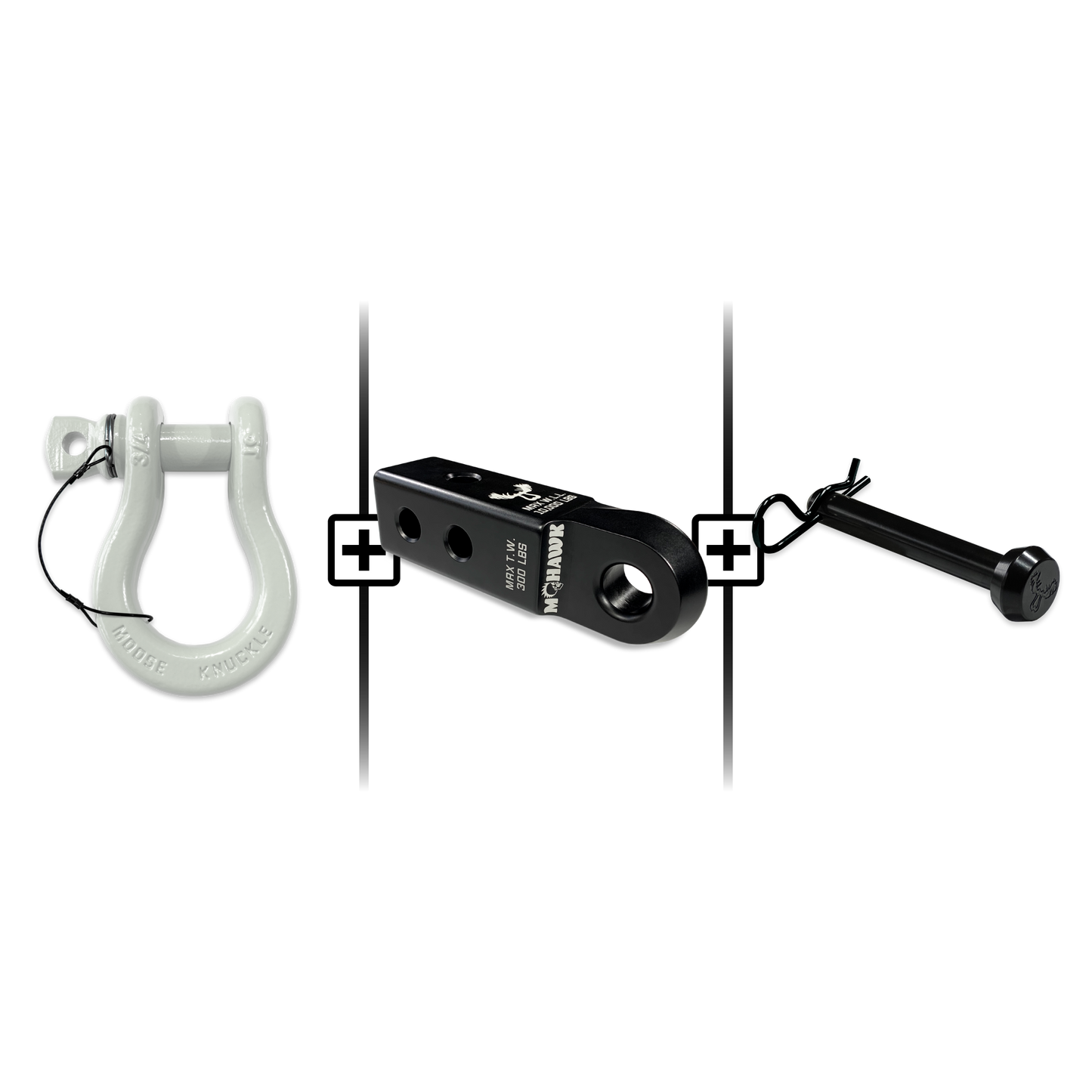 B'oh Spin Pin Shackle 3/4 Mohawk Receiver 2.0 Hitch Pin Bundle
