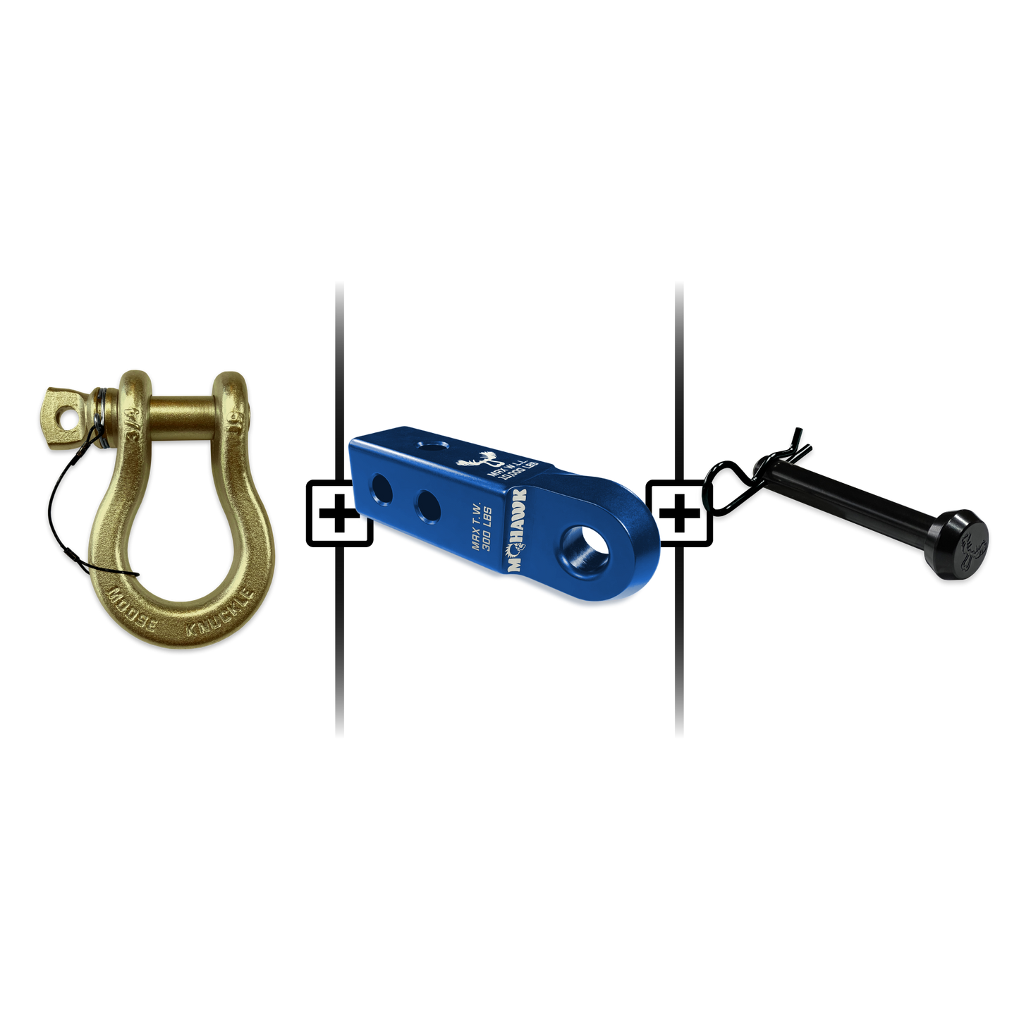 B'oh Spin Pin Shackle 3/4 Mohawk Receiver 2.0 Hitch Pin Bundle