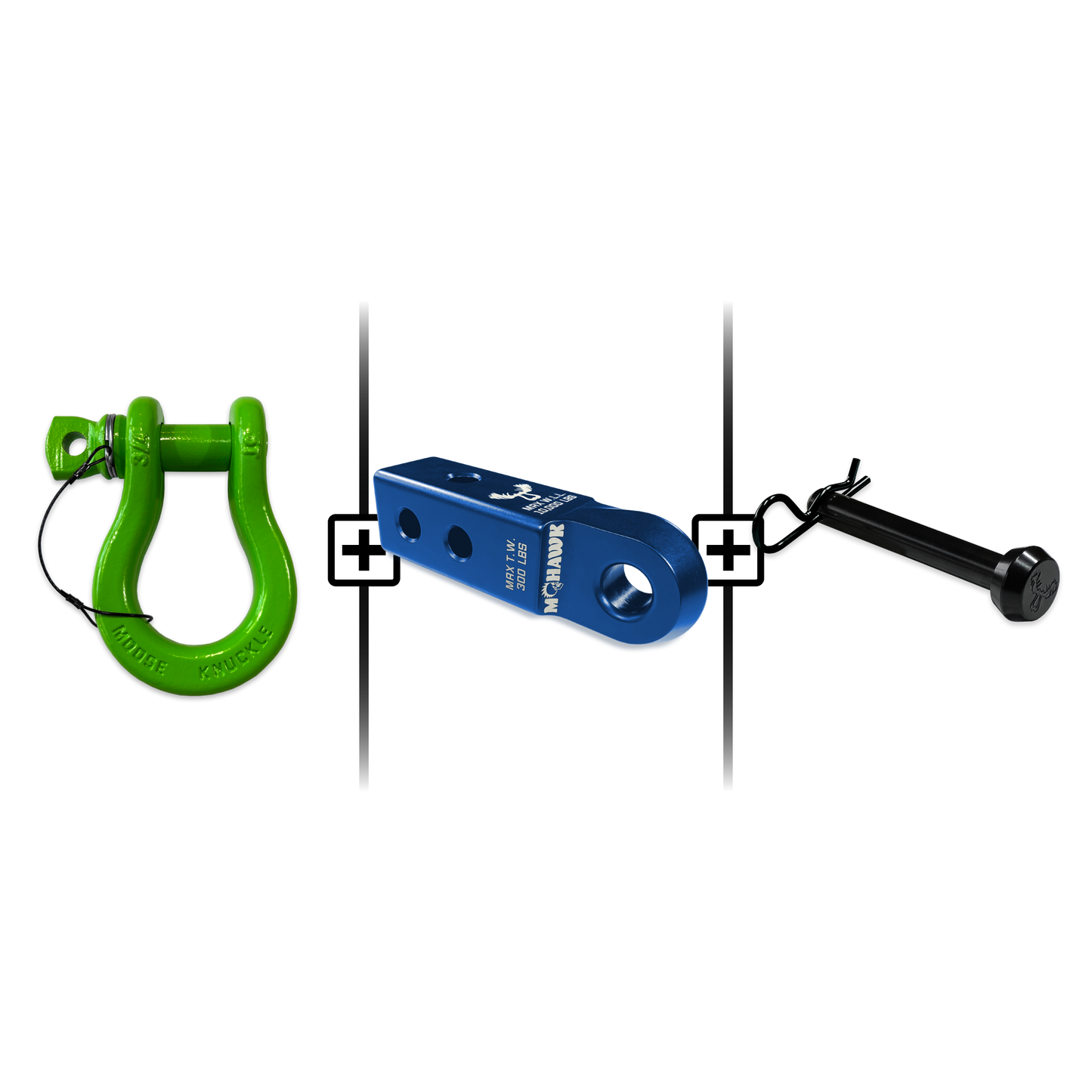 B'oh Spin Pin Shackle 3/4 Mohawk Receiver 2.0 Hitch Pin Bundle