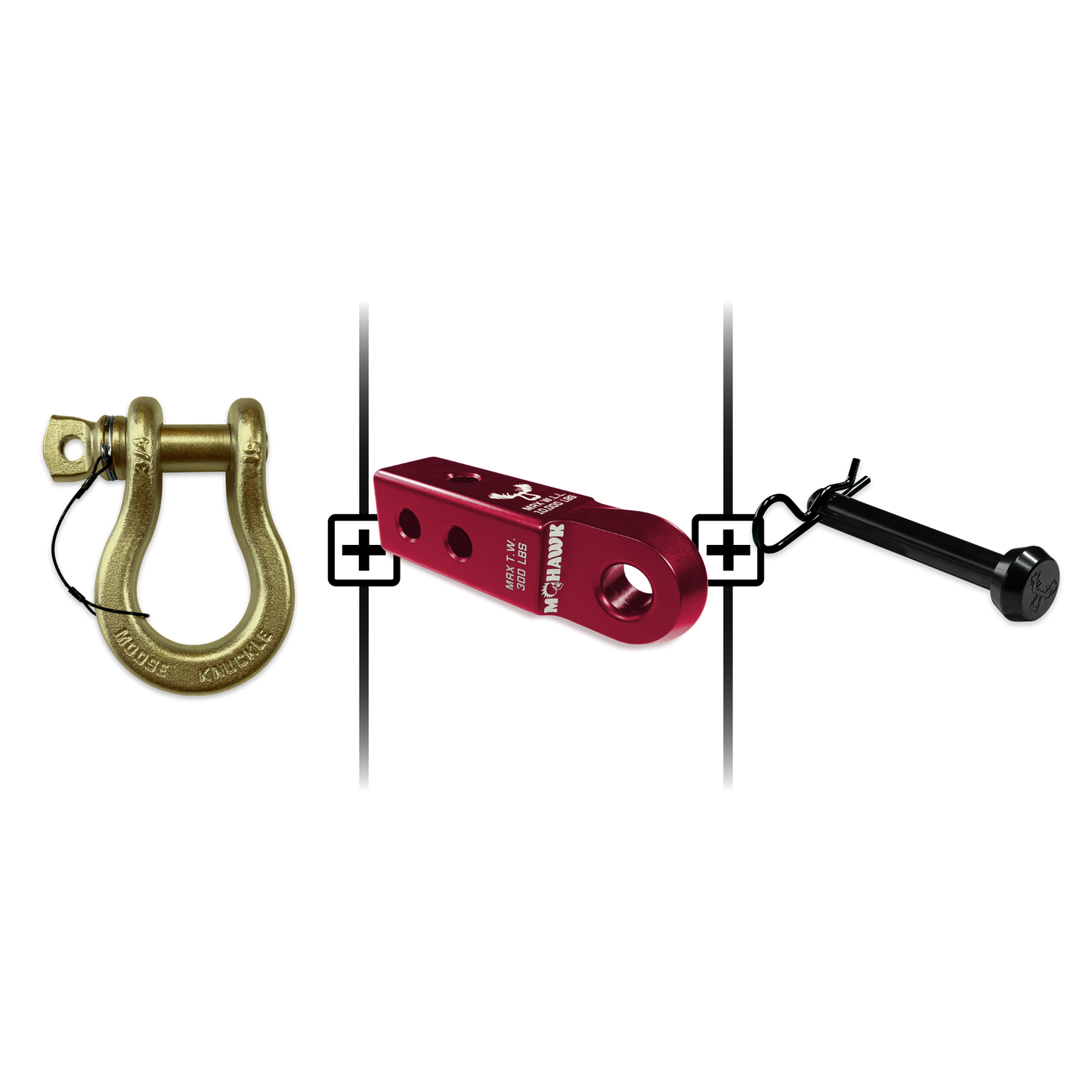 B'oh Spin Pin Shackle 3/4 Mohawk Receiver 2.0 Hitch Pin Bundle