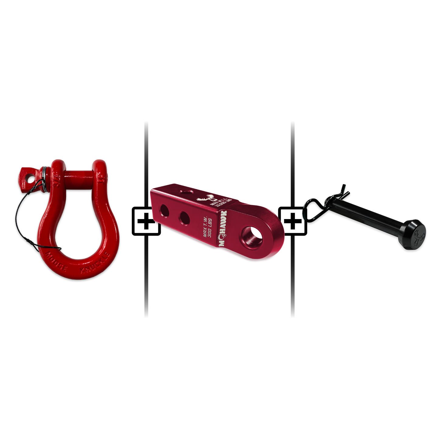 B'oh Spin Pin Shackle 3/4 Mohawk Receiver 2.0 Hitch Pin Bundle