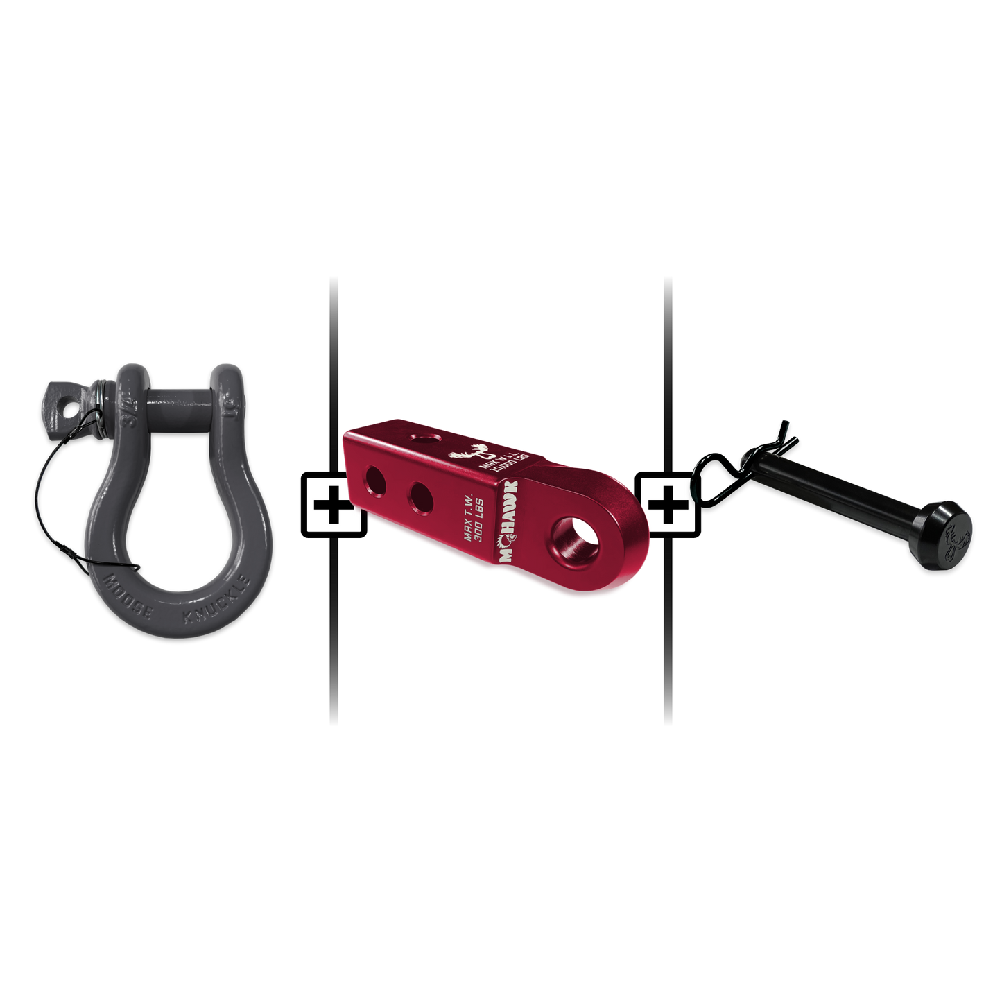 B'oh Spin Pin Shackle 3/4 Mohawk Receiver 2.0 Hitch Pin Bundle