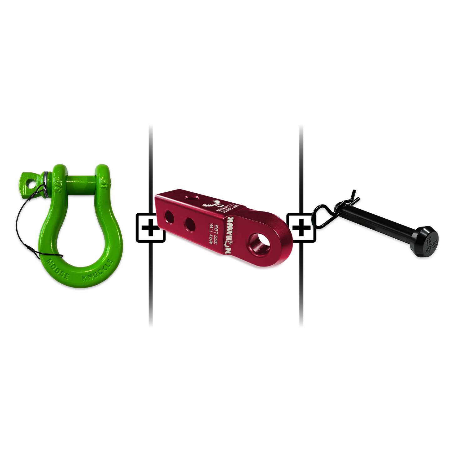 B'oh Spin Pin Shackle 3/4 Mohawk Receiver 2.0 Hitch Pin Bundle