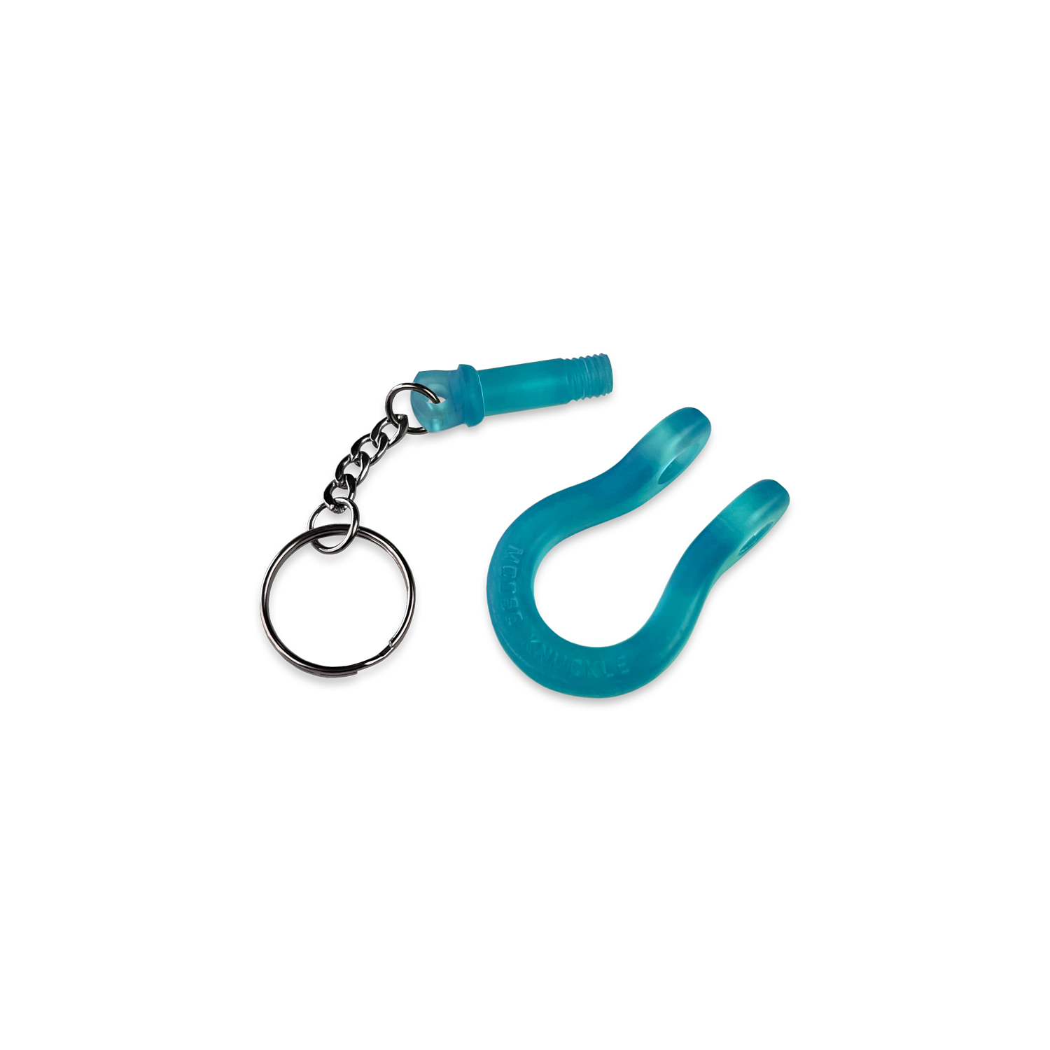 B'oh Shackle Screw Pin Key Chain in Blue Chill Pin and Body