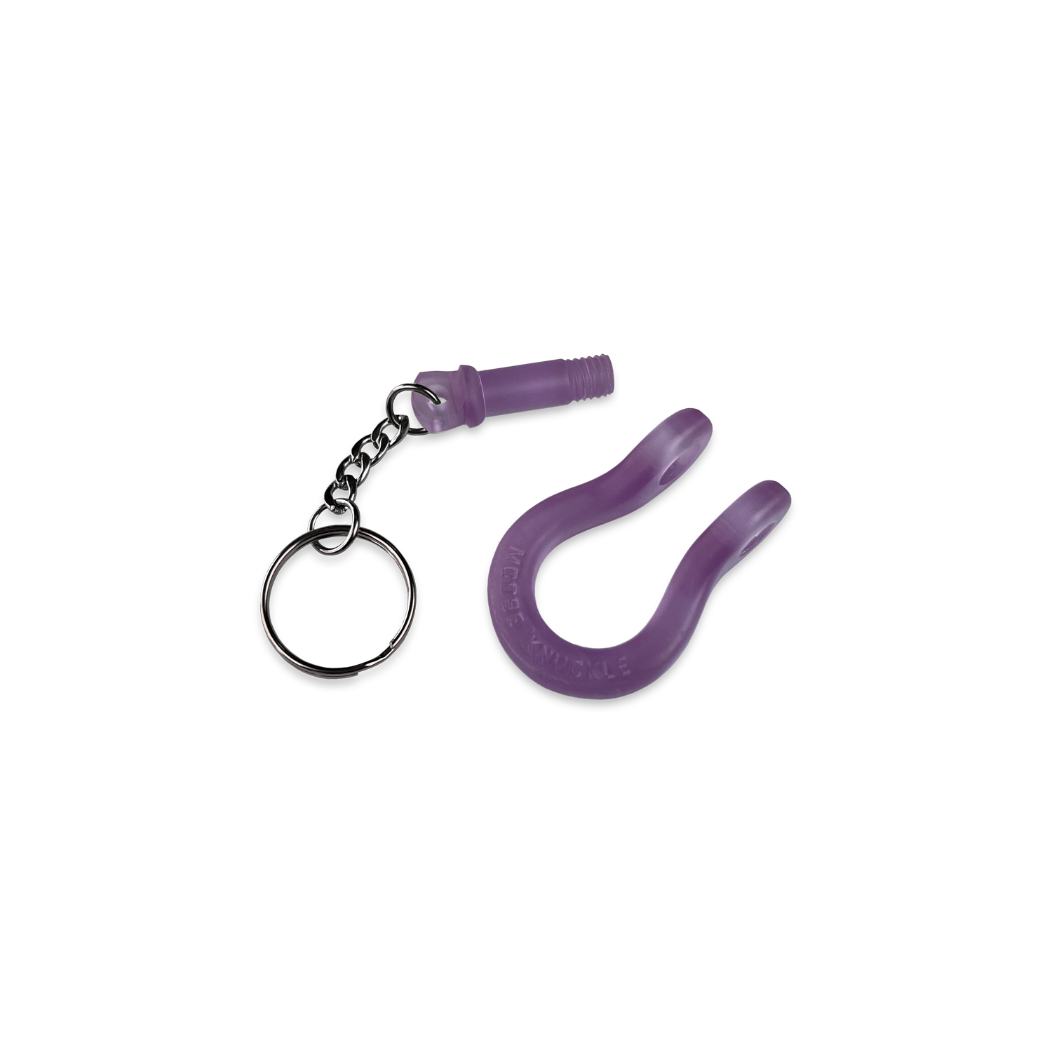 B'oh Shackle Screw Pin Key Chain in Purple Nurple Pin and Body