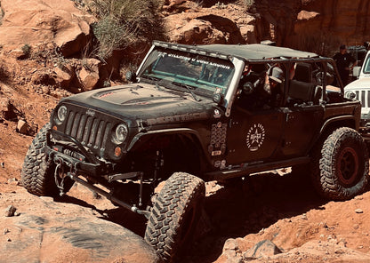 Jeep Wrangler JK Windshield Mount for Hyperion V48 - Raw Aluminum