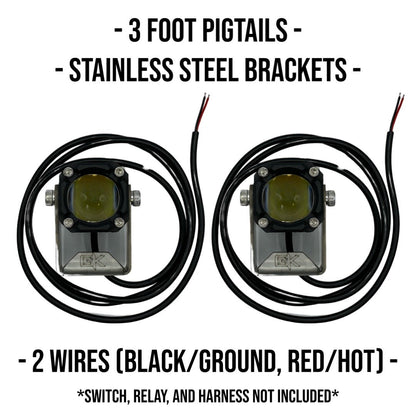 GK "Easy Switch" 3 Function LED Amber/White Pod Lights