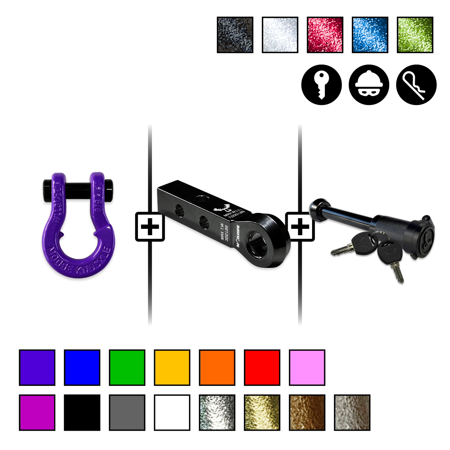 Jowl® Split Shackle® 5/8 Mohawk 1.25 Receiver and Hitch Pin Bundle