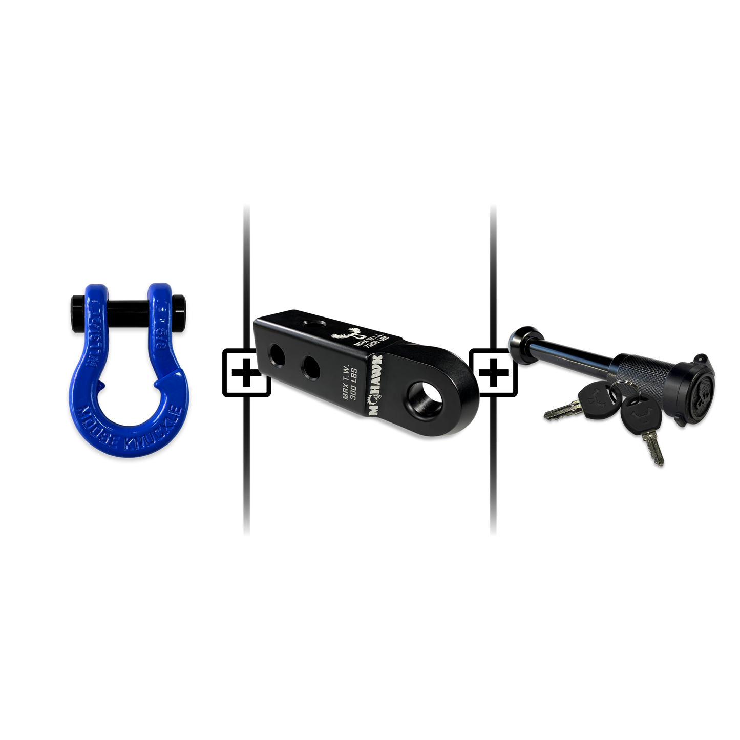 Jowl® 5/8 Split Shackle® Mohawk 2.0x5/8 Receiver and Hitch Pin Bundle