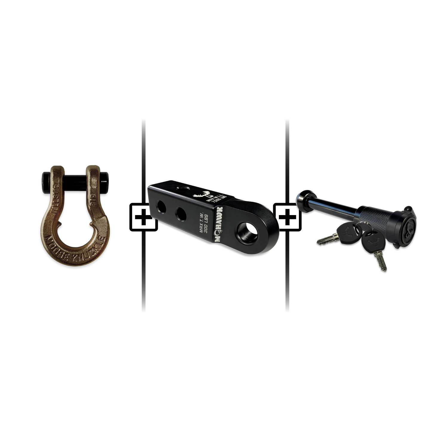 Jowl® Split Shackle® 5/8 Mohawk Receiver 2.0 x 5/8 Hitch Pin Bundle