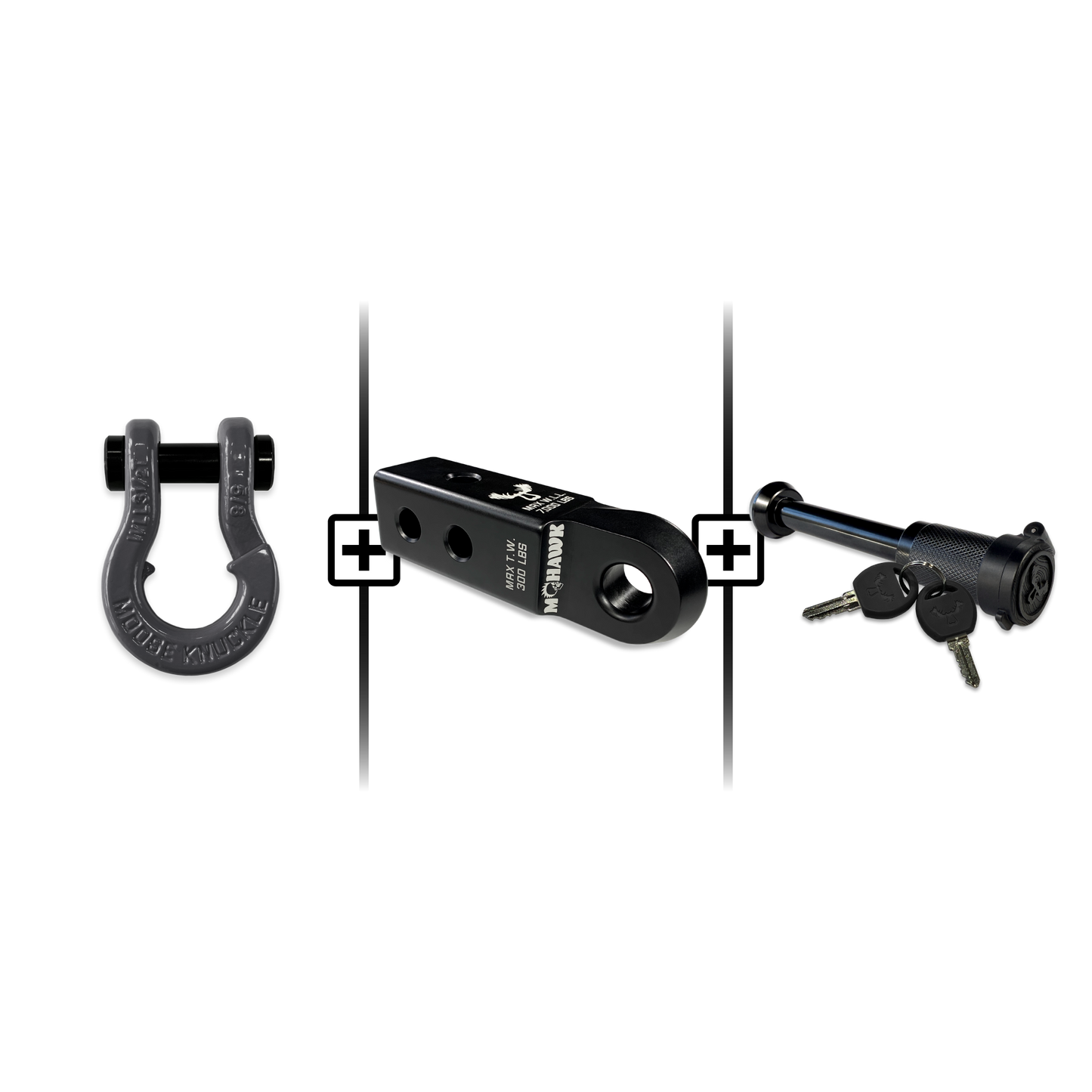 Jowl® 5/8 Split Shackle® Mohawk 2.0x5/8 Receiver and Hitch Pin Bundle