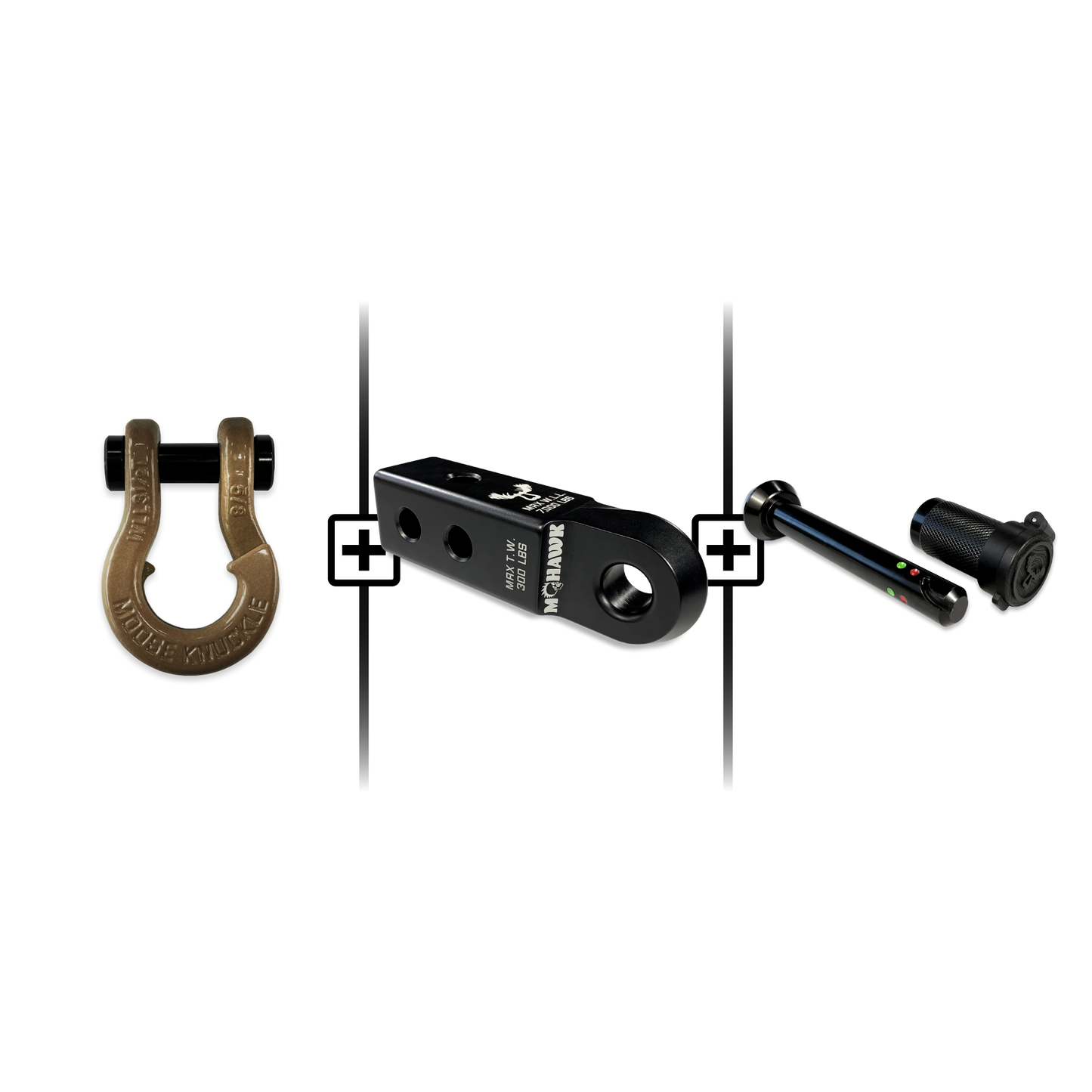 Jowl® 5/8 Split Shackle® Mohawk 2.0x5/8 Receiver and Hitch Pin Bundle