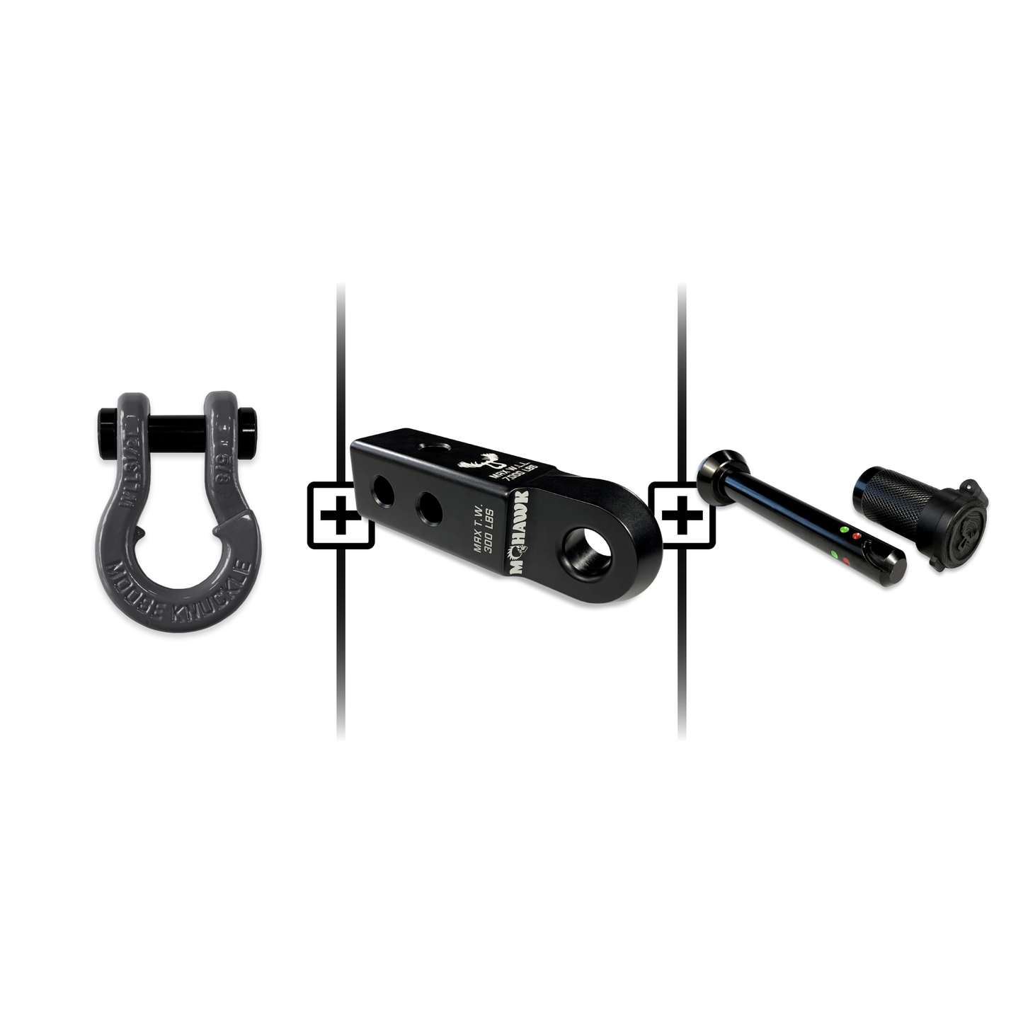 Jowl® 5/8 Split Shackle® Mohawk 2.0x5/8 Receiver and Hitch Pin Bundle