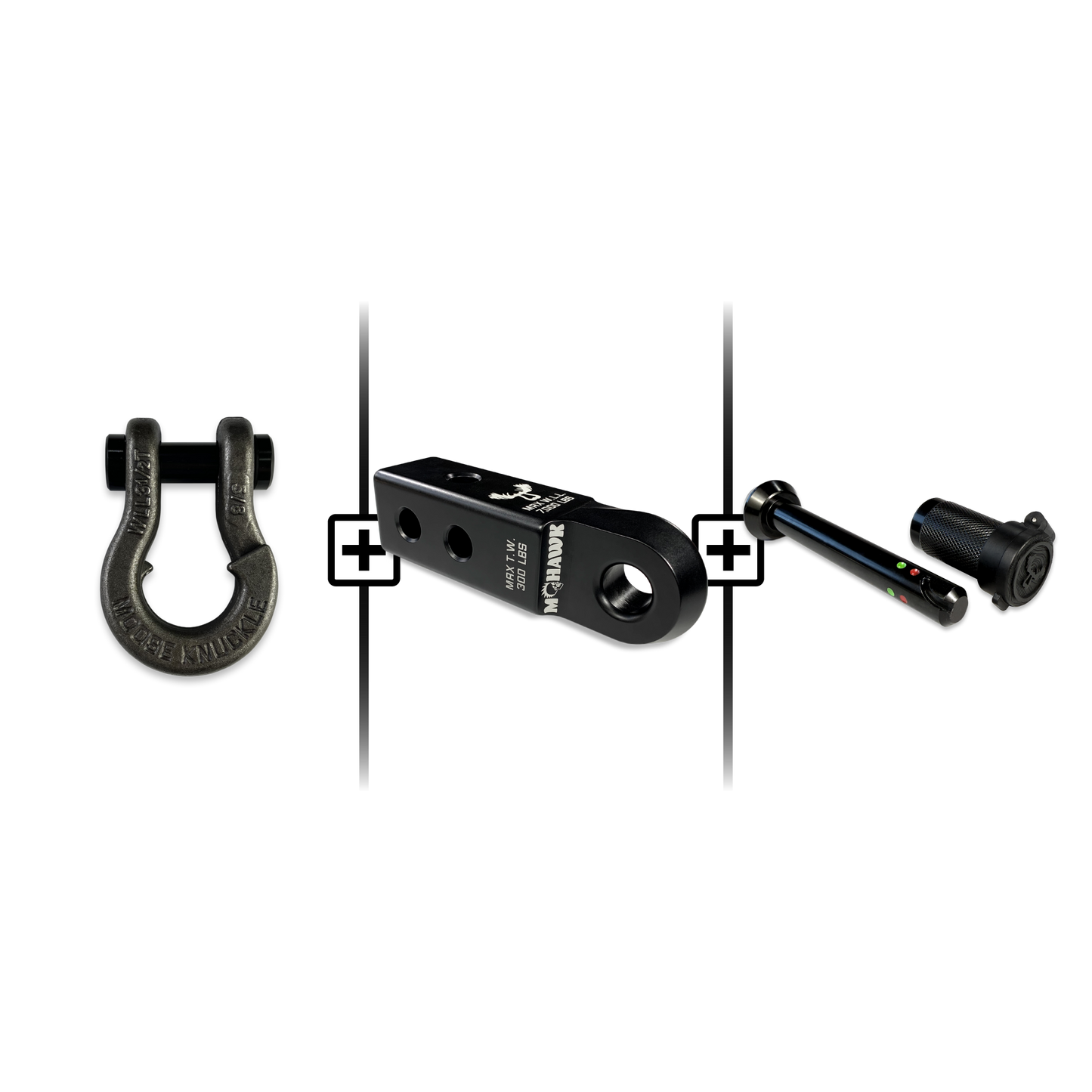 Jowl® 5/8 Split Shackle® Mohawk 2.0x5/8 Receiver and Hitch Pin Bundle