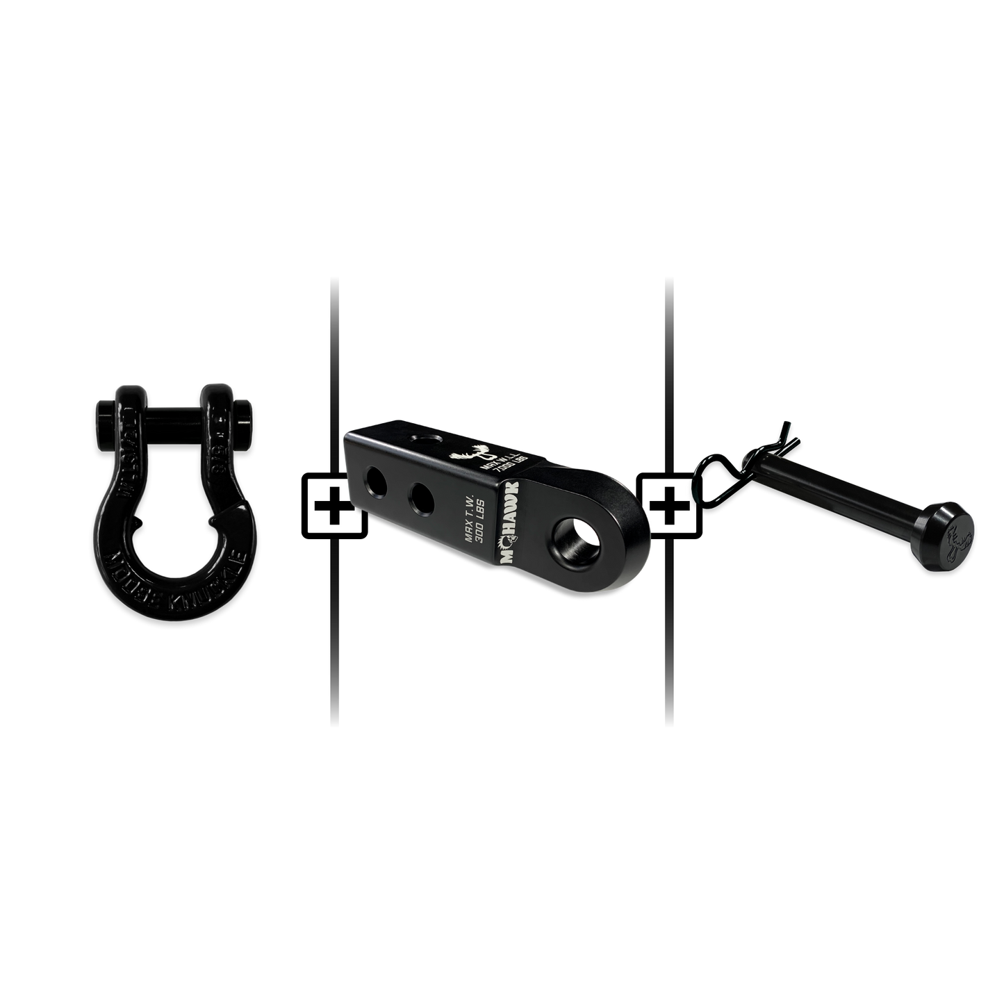 Jowl® 5/8 Split Shackle® Mohawk 2.0x5/8 Receiver and Hitch Pin Bundle