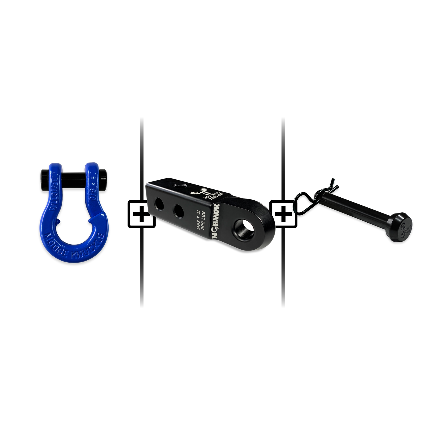 Jowl® 5/8 Split Shackle® Mohawk 2.0x5/8 Receiver and Hitch Pin Bundle
