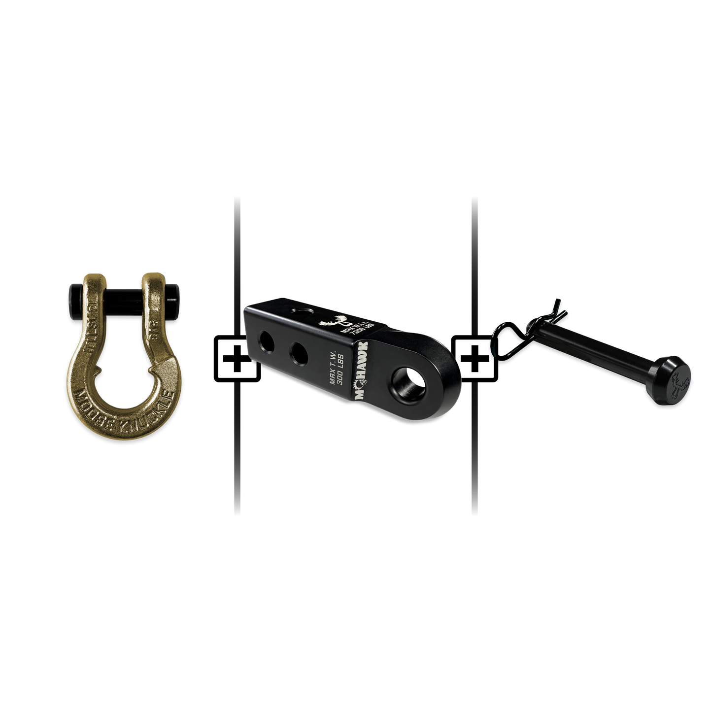 Jowl® 5/8 Split Shackle® Mohawk 2.0x5/8 Receiver and Hitch Pin Bundle