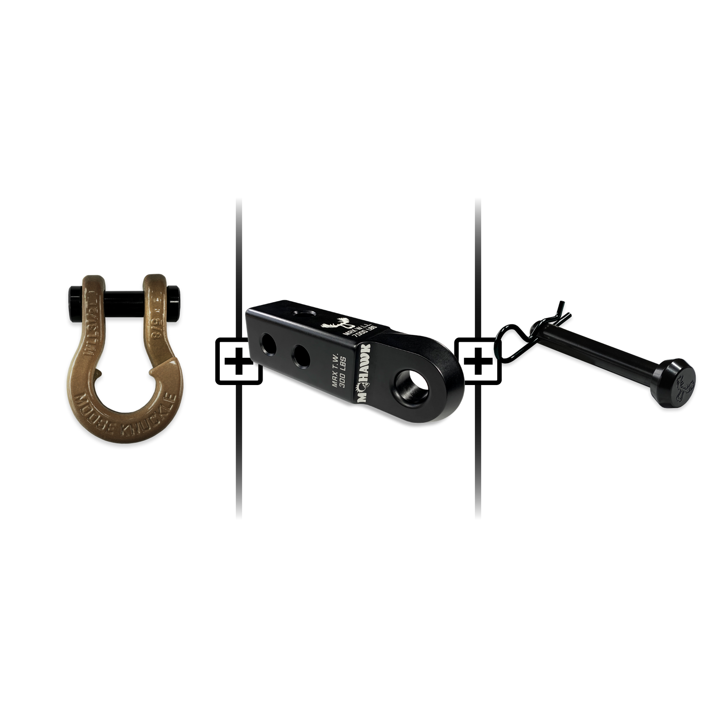 Jowl® 5/8 Split Shackle® Mohawk 2.0x5/8 Receiver and Hitch Pin Bundle