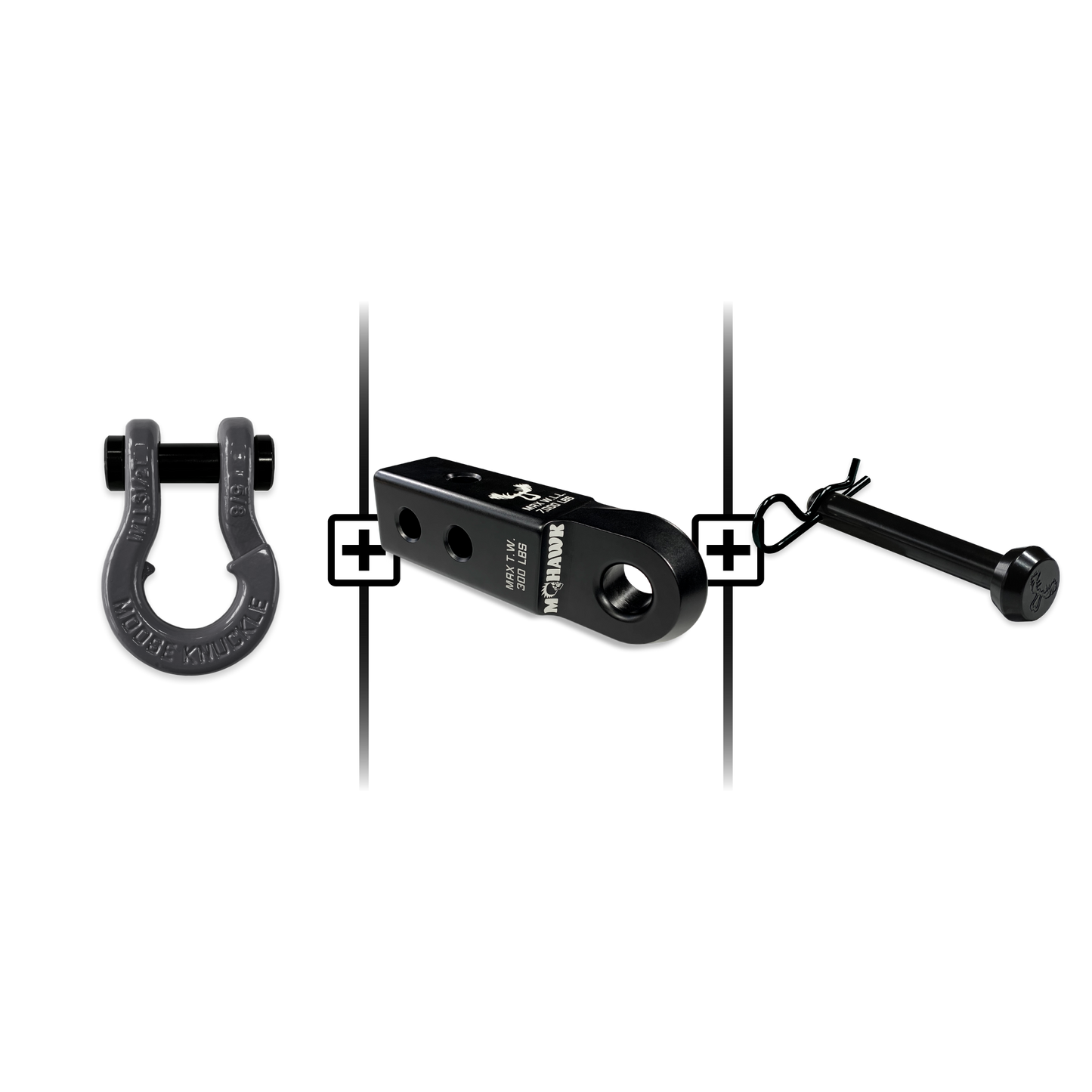 Jowl® 5/8 Split Shackle® Mohawk 2.0x5/8 Receiver and Hitch Pin Bundle