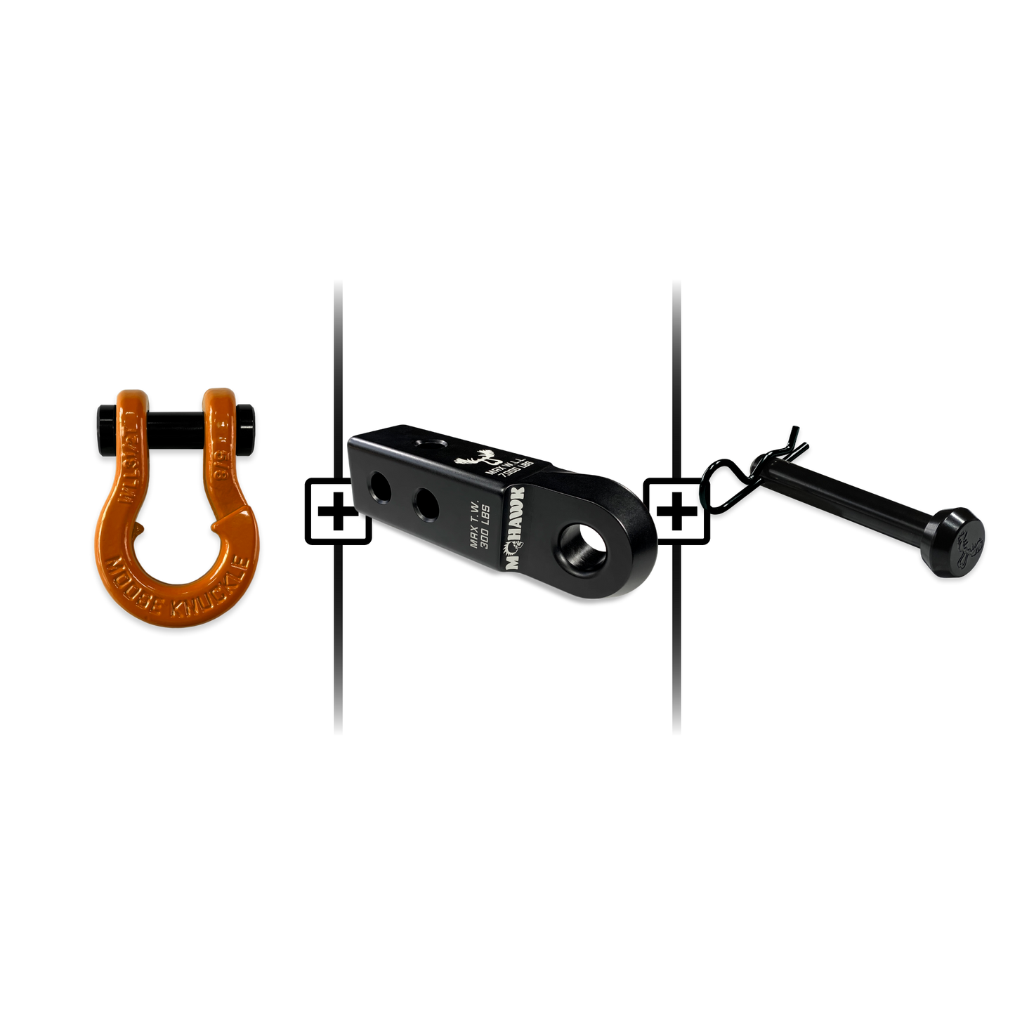 Jowl® 5/8 Split Shackle® Mohawk 2.0x5/8 Receiver and Hitch Pin Bundle