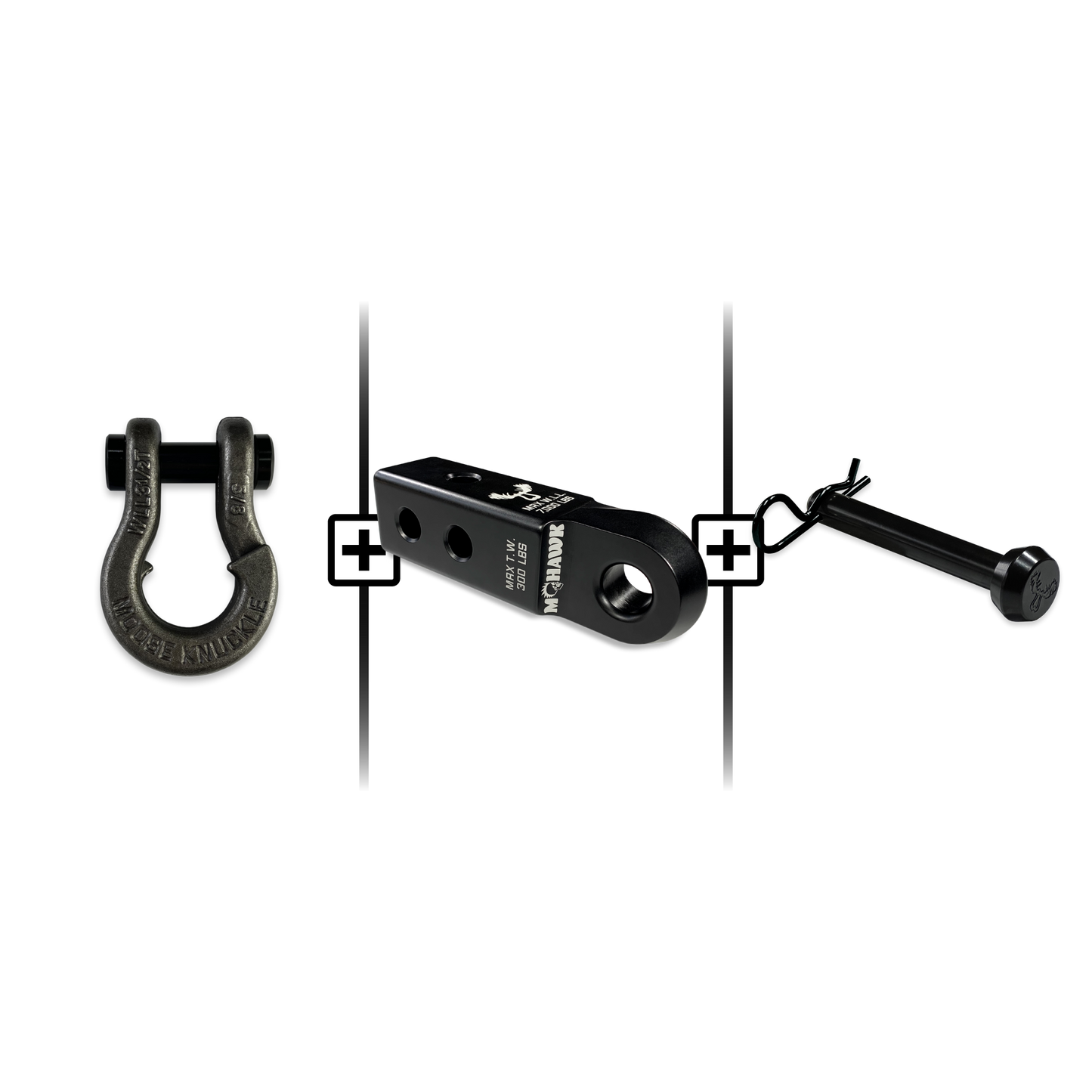 Jowl® 5/8 Split Shackle® Mohawk 2.0x5/8 Receiver and Hitch Pin Bundle