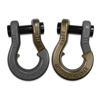 Moose Knuckle's Jowl Recovery Split Shackle 3/4 in Gun Gray and Buff Bronze Combo