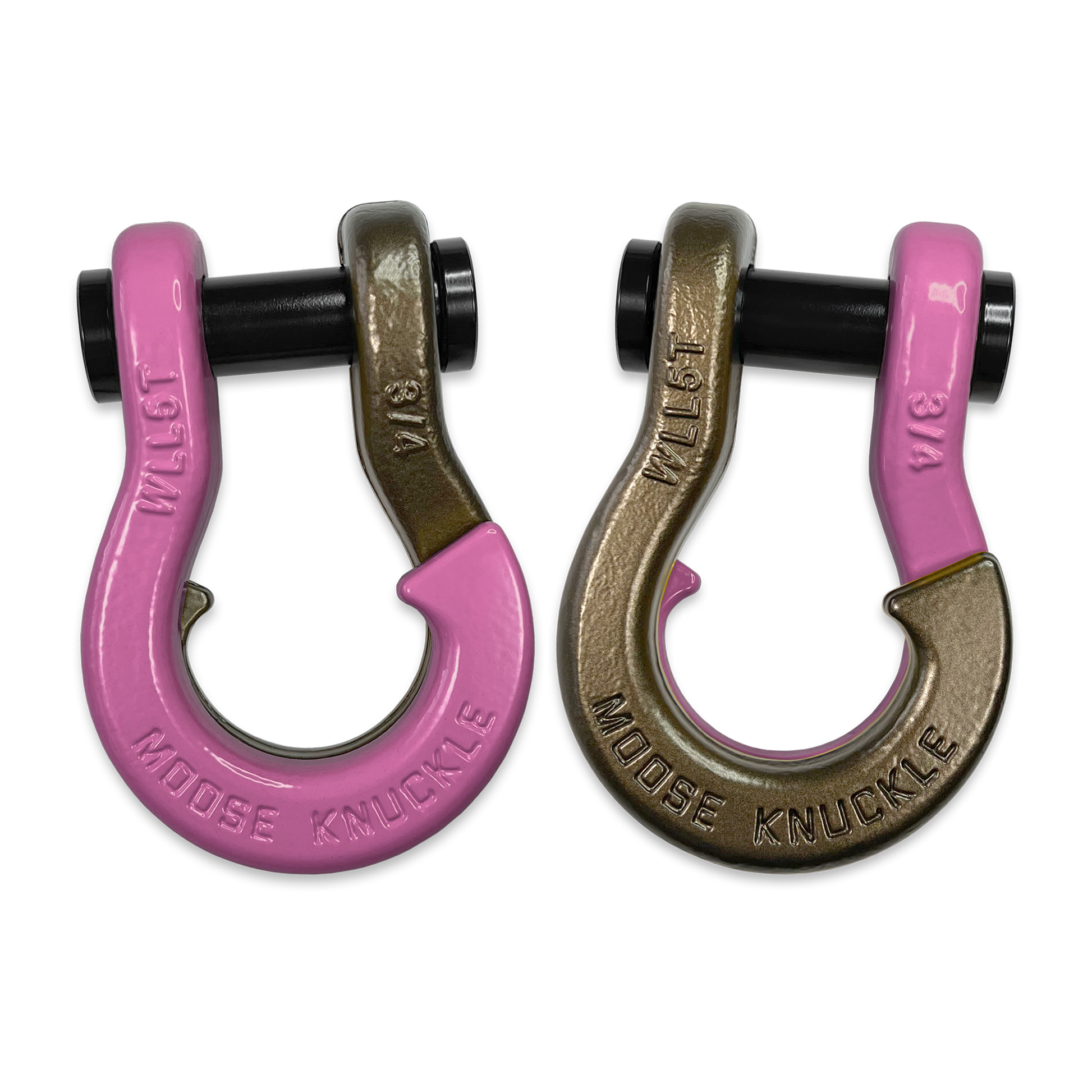 Jowl D-Ring Tow Recovery Shackle (Pretty Pink and Buff Bronze Combo)