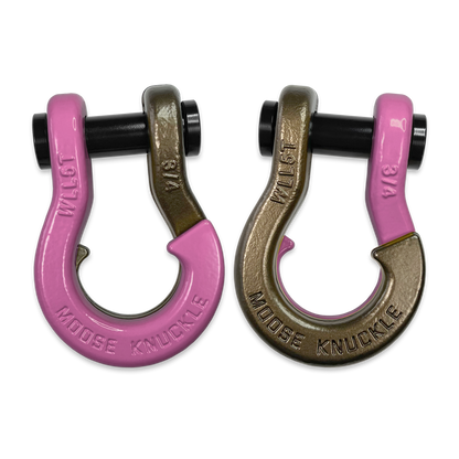 Jowl D-Ring Tow Recovery Shackle (Pretty Pink and Buff Bronze Combo)