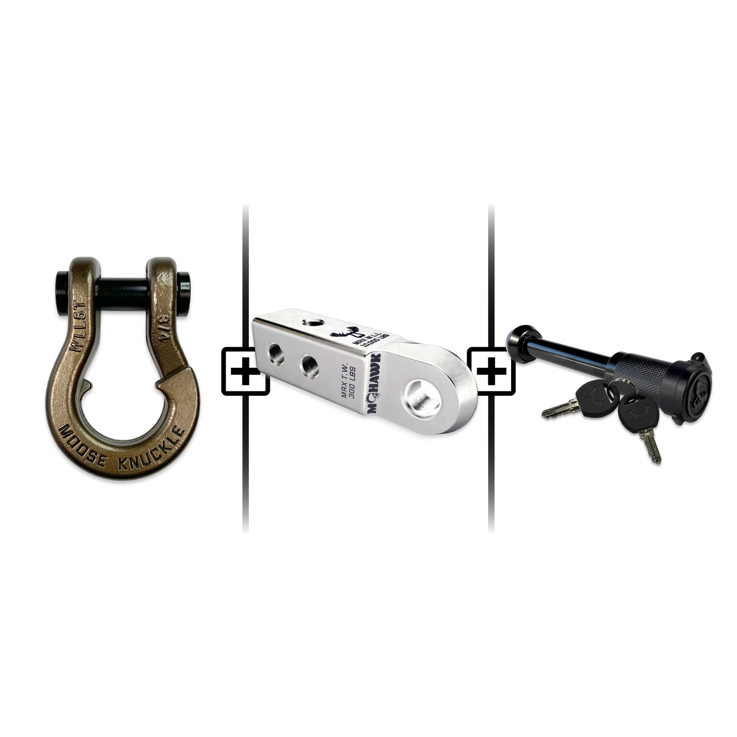 Jowl® 3/4 Split Shackle® Mohawk 2.0 Receiver and Hitch Pin Bundle