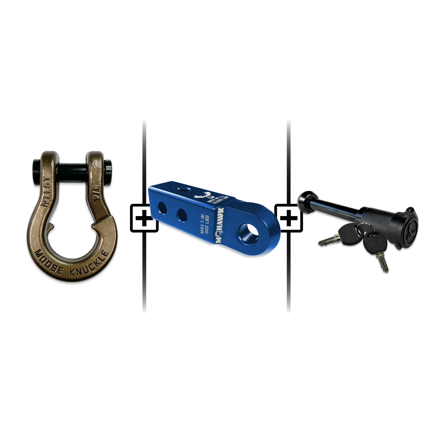 Jowl® 3/4 Split Shackle® Mohawk 2.0 Receiver and Hitch Pin Bundle