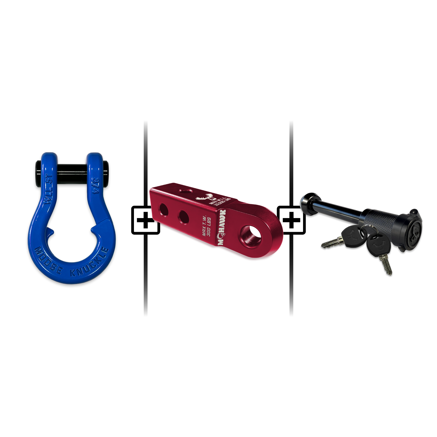 Jowl® 3/4 Split Shackle® Mohawk 2.0 Receiver and Hitch Pin Bundle