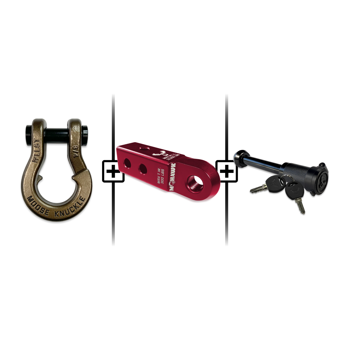 Jowl® 3/4 Split Shackle® Mohawk 2.0 Receiver and Hitch Pin Bundle