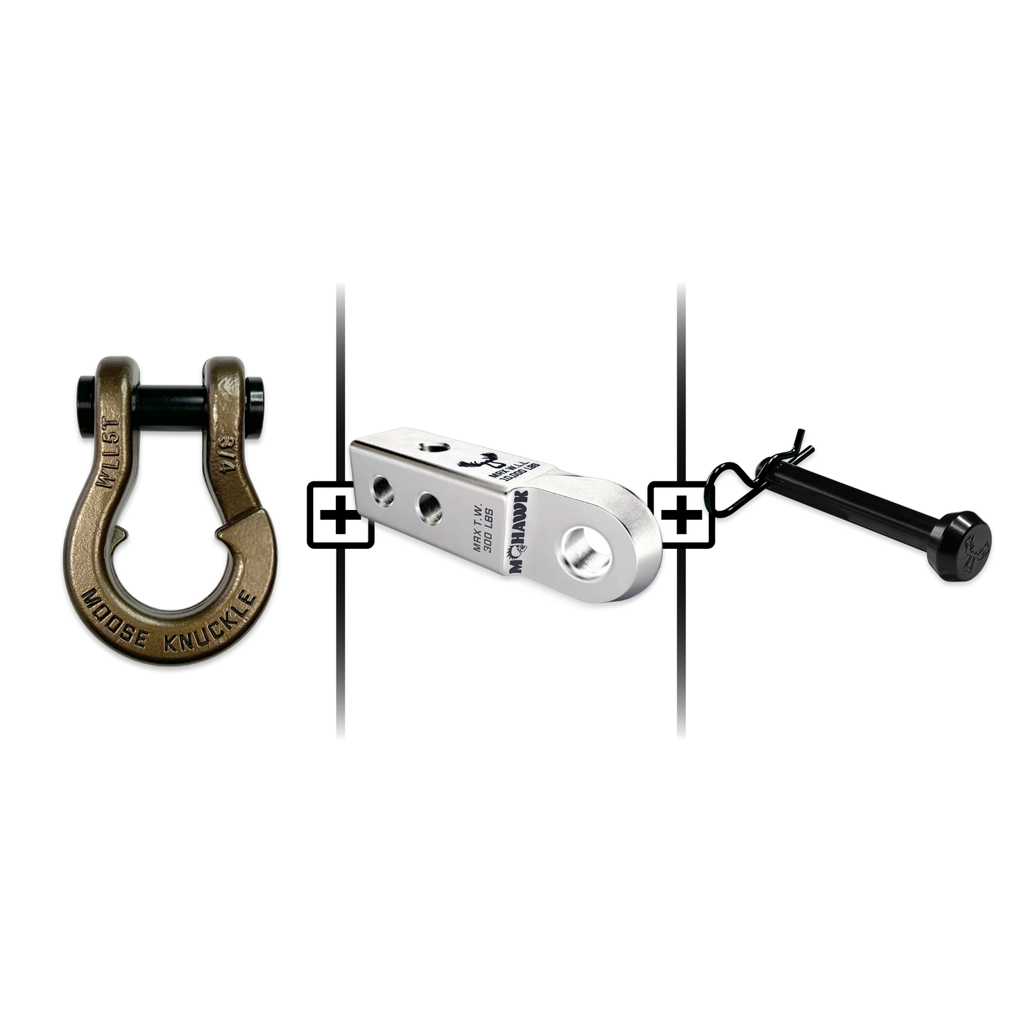 Jowl® Split Shackle® 3/4 Mohawk Receiver 2.0 Hitch Pin Bundle