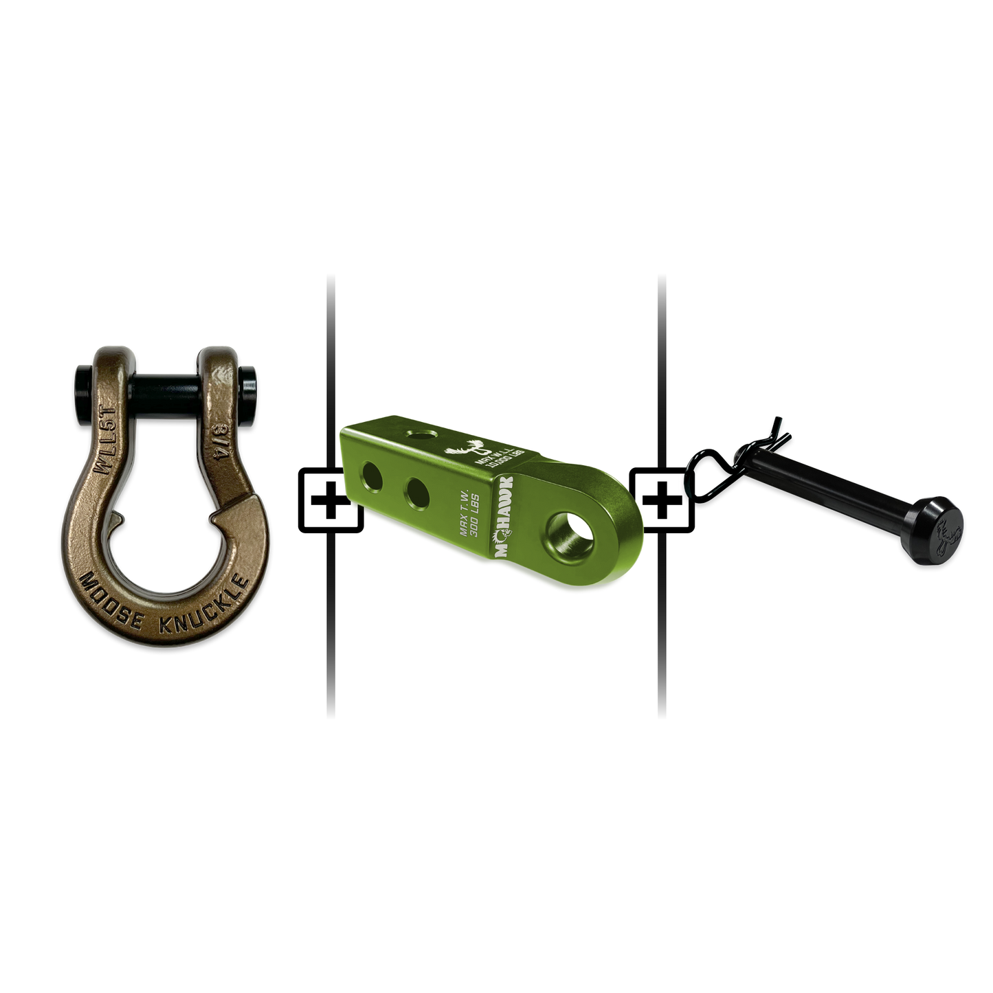 Jowl® Split Shackle® 3/4 Mohawk Receiver 2.0 Hitch Pin Bundle