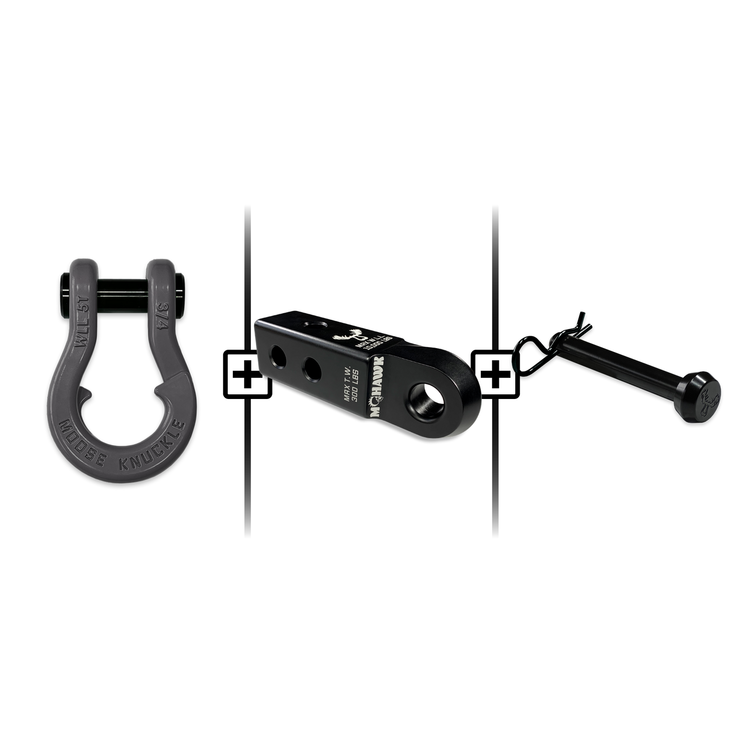 Jowl® 3/4 Split Shackle® Mohawk 2.0 Receiver and Hitch Pin Bundle