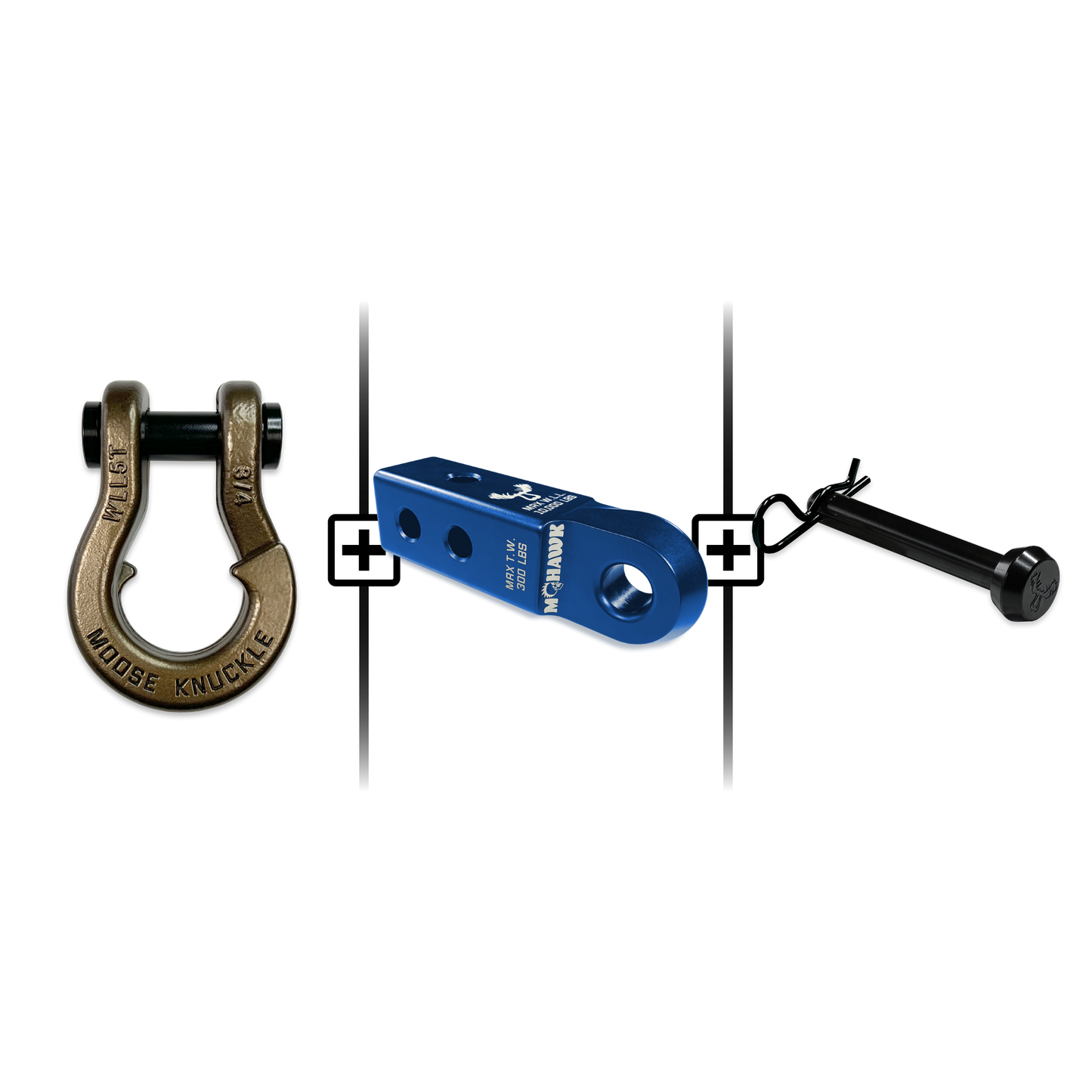 Jowl® Split Shackle® 3/4 Mohawk Receiver 2.0 Hitch Pin Bundle