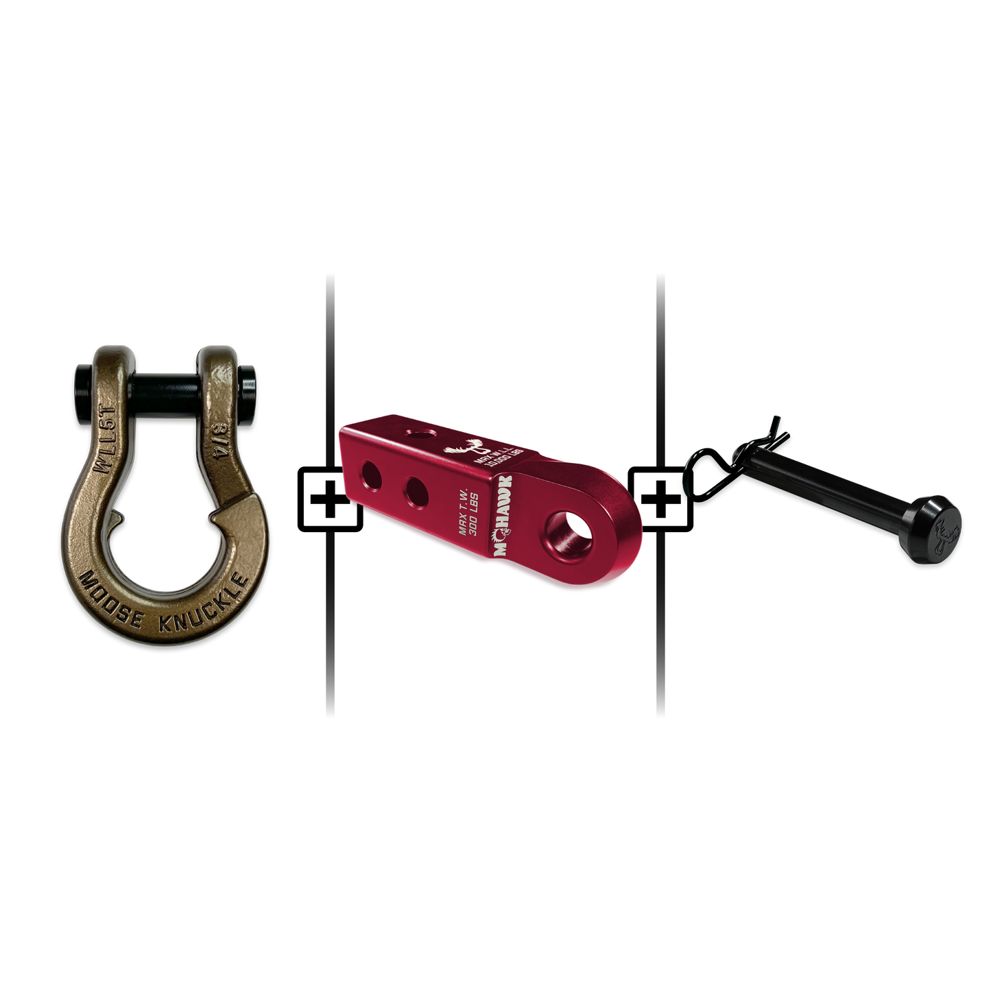 Jowl® Split Shackle® 3/4 Mohawk Receiver 2.0 Hitch Pin Bundle