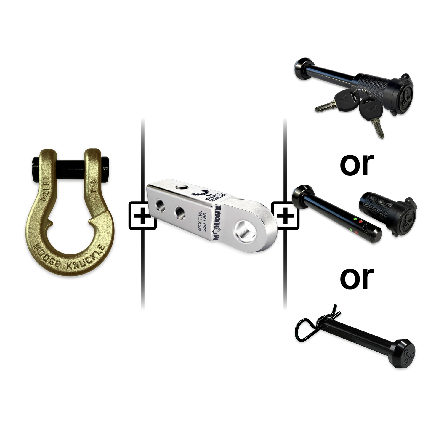 Jowl® Split Shackle® 3/4 Mohawk Receiver 2.0 Hitch Pin Bundle