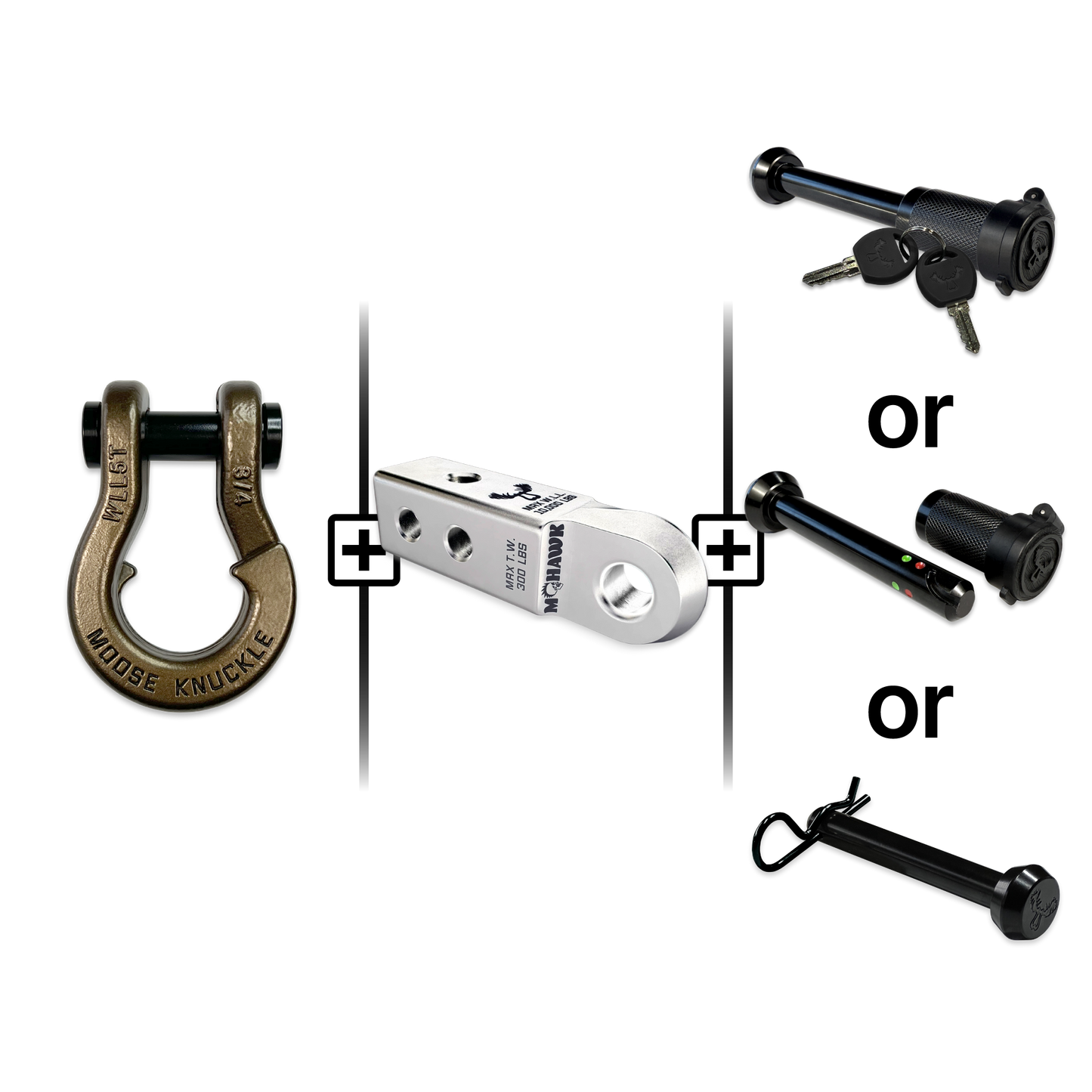 Jowl® Split Shackle® 3/4 Mohawk Receiver 2.0 Hitch Pin Bundle