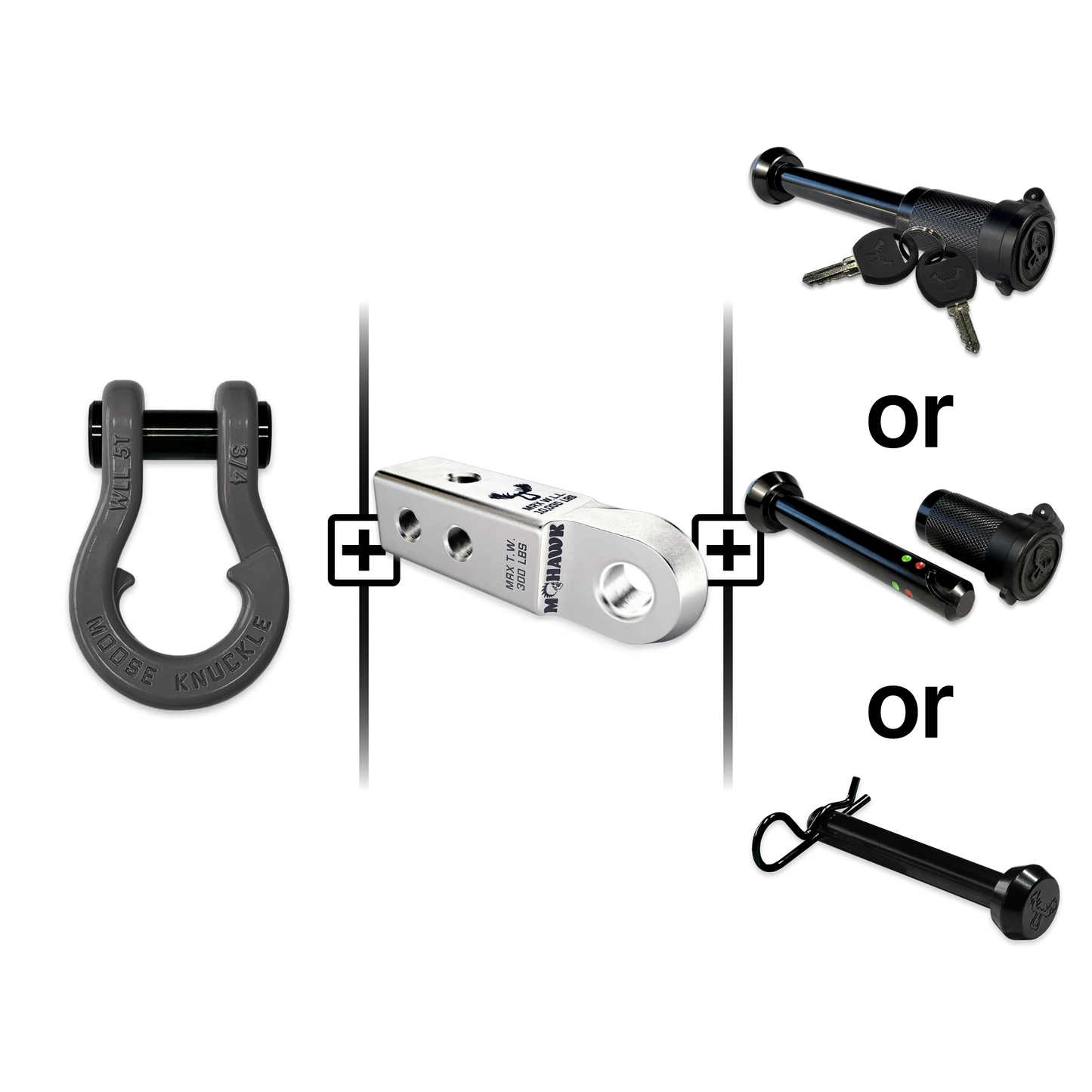 Jowl® Split Shackle® 3/4 Mohawk Receiver 2.0 Hitch Pin Bundle