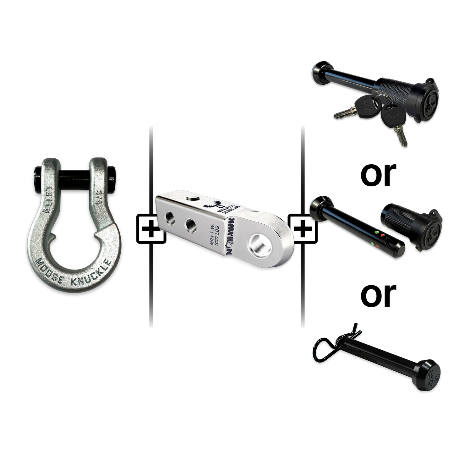 Jowl® Split Shackle® 3/4 Mohawk Receiver 2.0 Hitch Pin Bundle