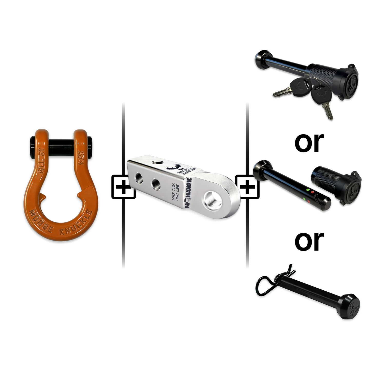 Jowl® Split Shackle® 3/4 Mohawk Receiver 2.0 Hitch Pin Bundle