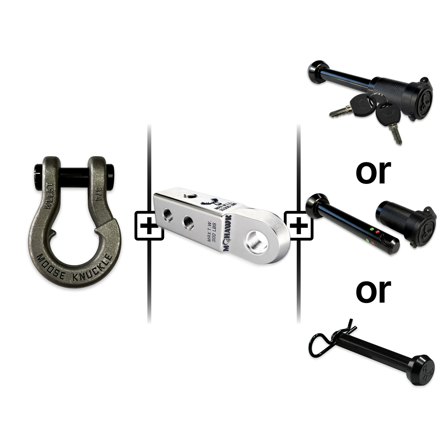 Jowl® Split Shackle® 3/4 Mohawk Receiver 2.0 Hitch Pin Bundle