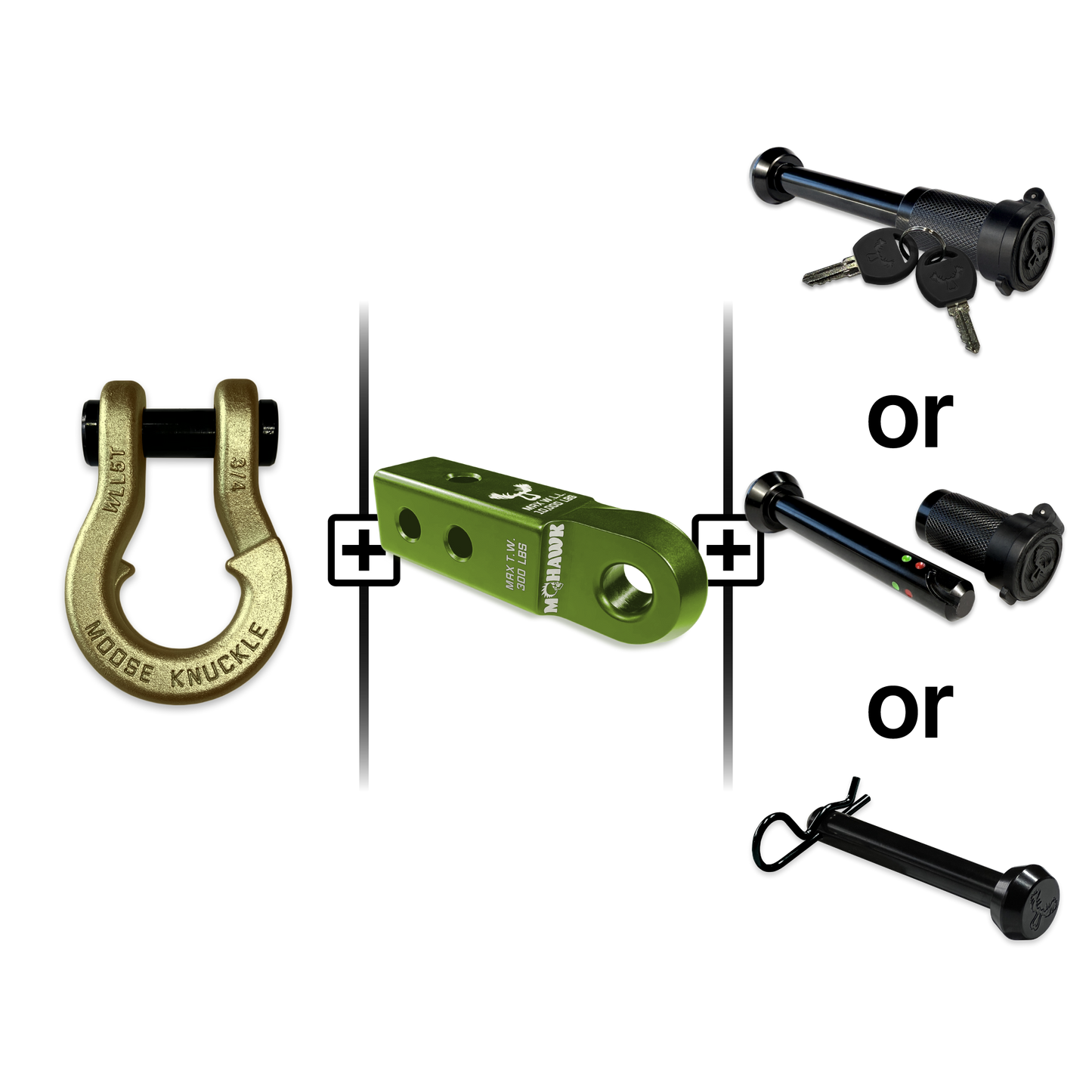 Jowl® Split Shackle® 3/4 Mohawk Receiver 2.0 Hitch Pin Bundle