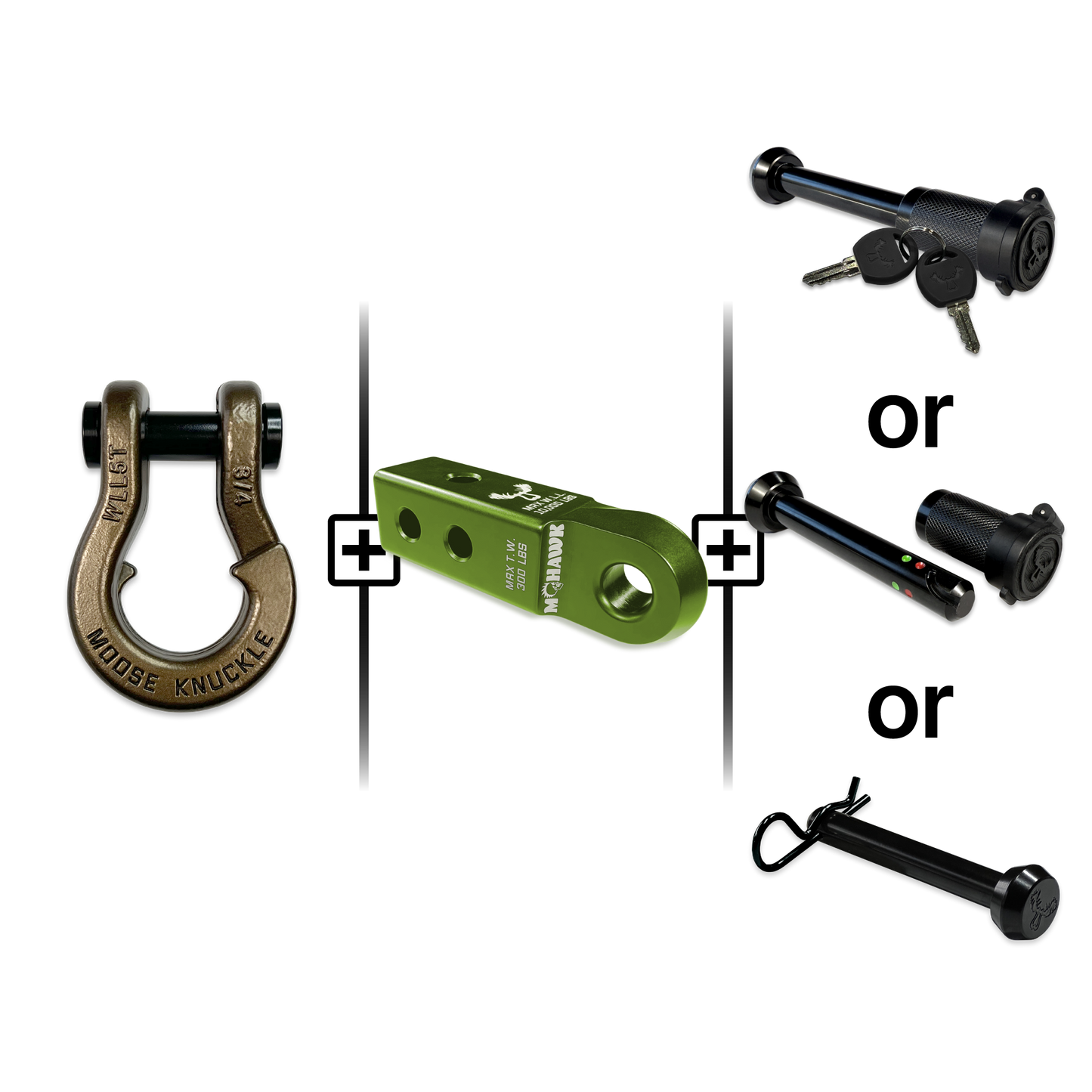 Jowl® Split Shackle® 3/4 Mohawk Receiver 2.0 Hitch Pin Bundle