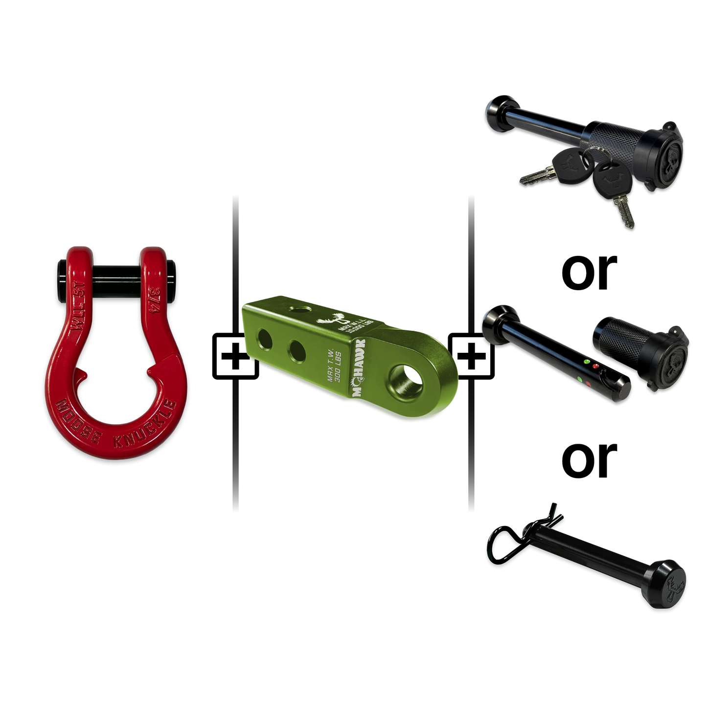 Jowl® Split Shackle® 3/4 Mohawk Receiver 2.0 Hitch Pin Bundle