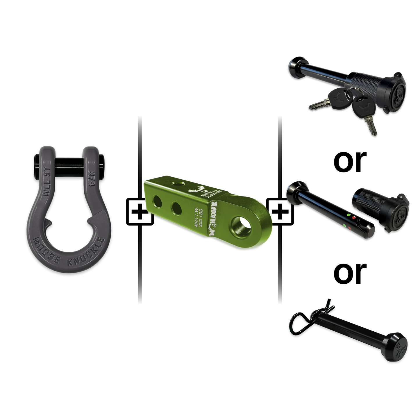 Jowl® Split Shackle® 3/4 Mohawk Receiver 2.0 Hitch Pin Bundle