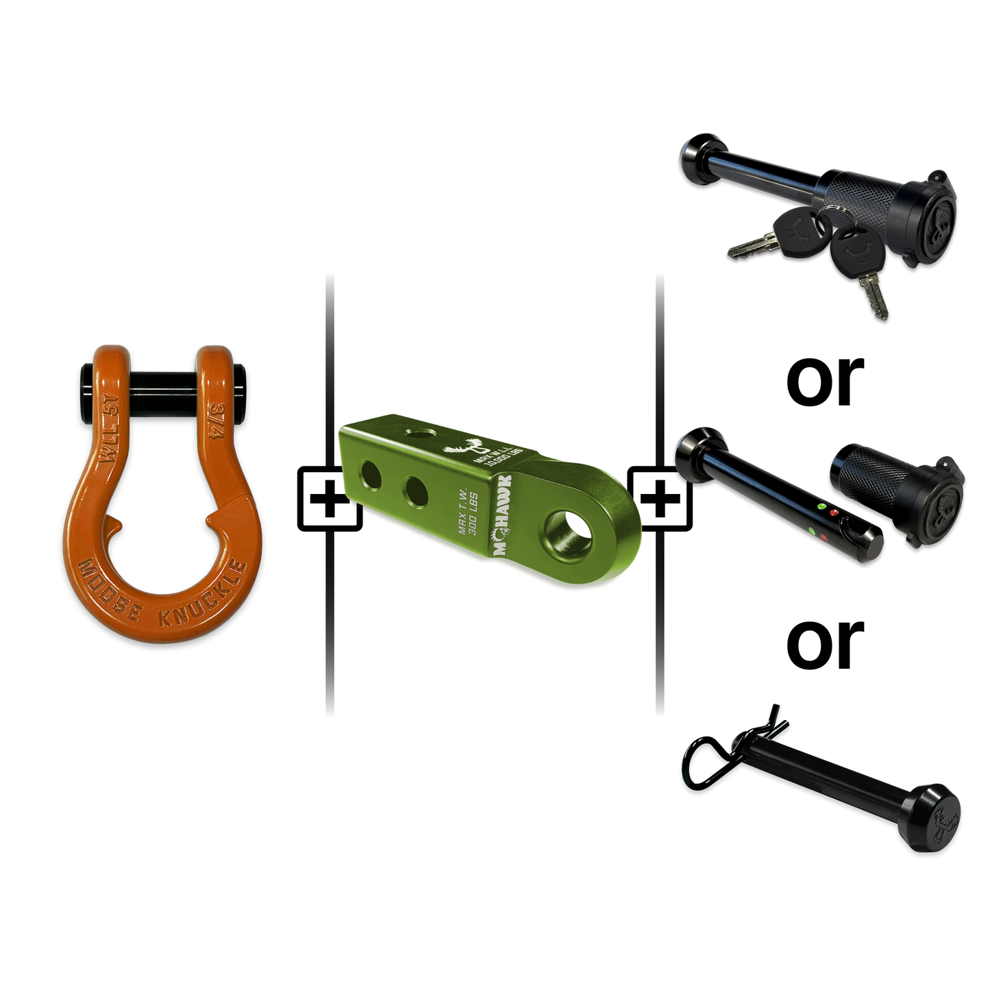Jowl® Split Shackle® 3/4 Mohawk Receiver 2.0 Hitch Pin Bundle