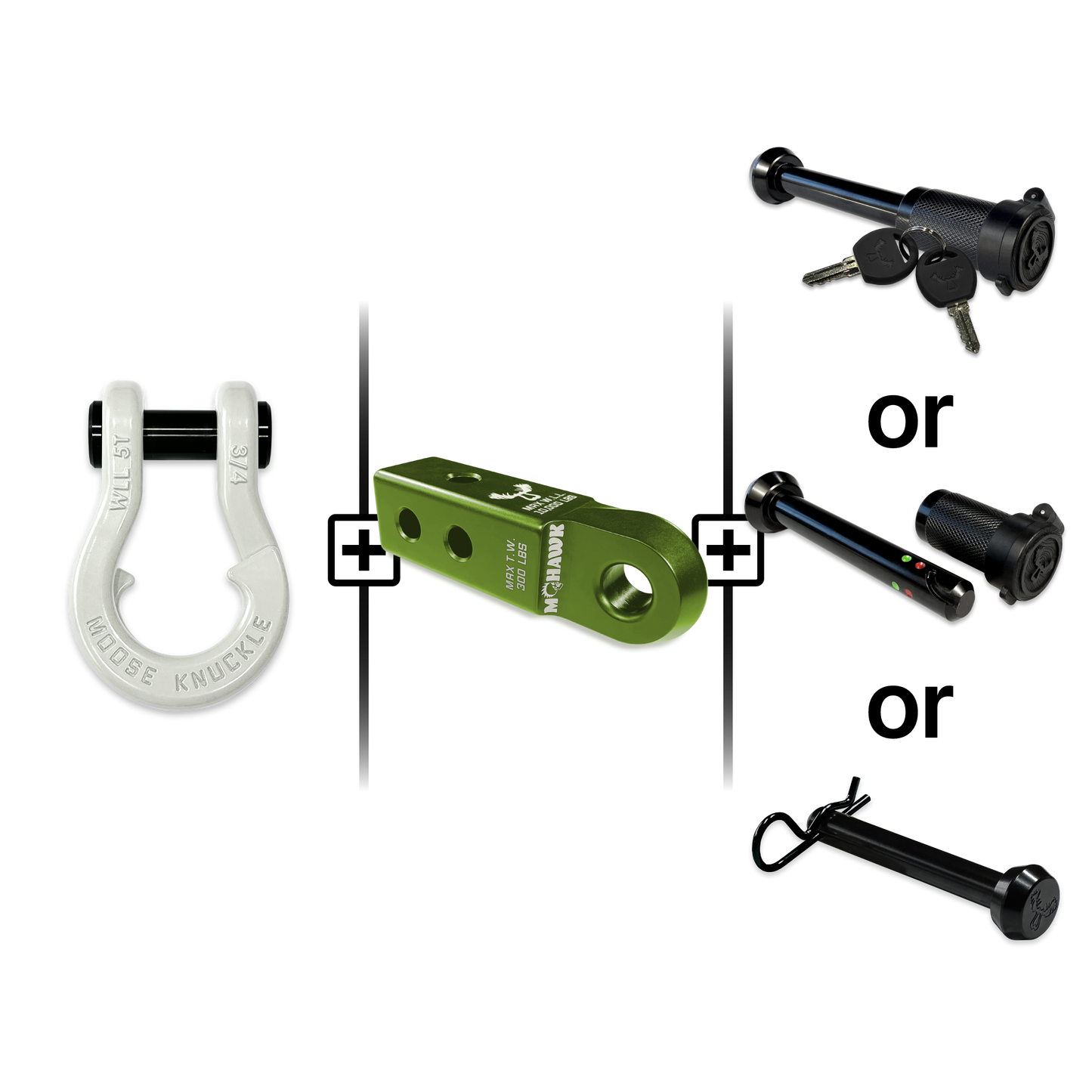 Jowl® Split Shackle® 3/4 Mohawk Receiver 2.0 Hitch Pin Bundle