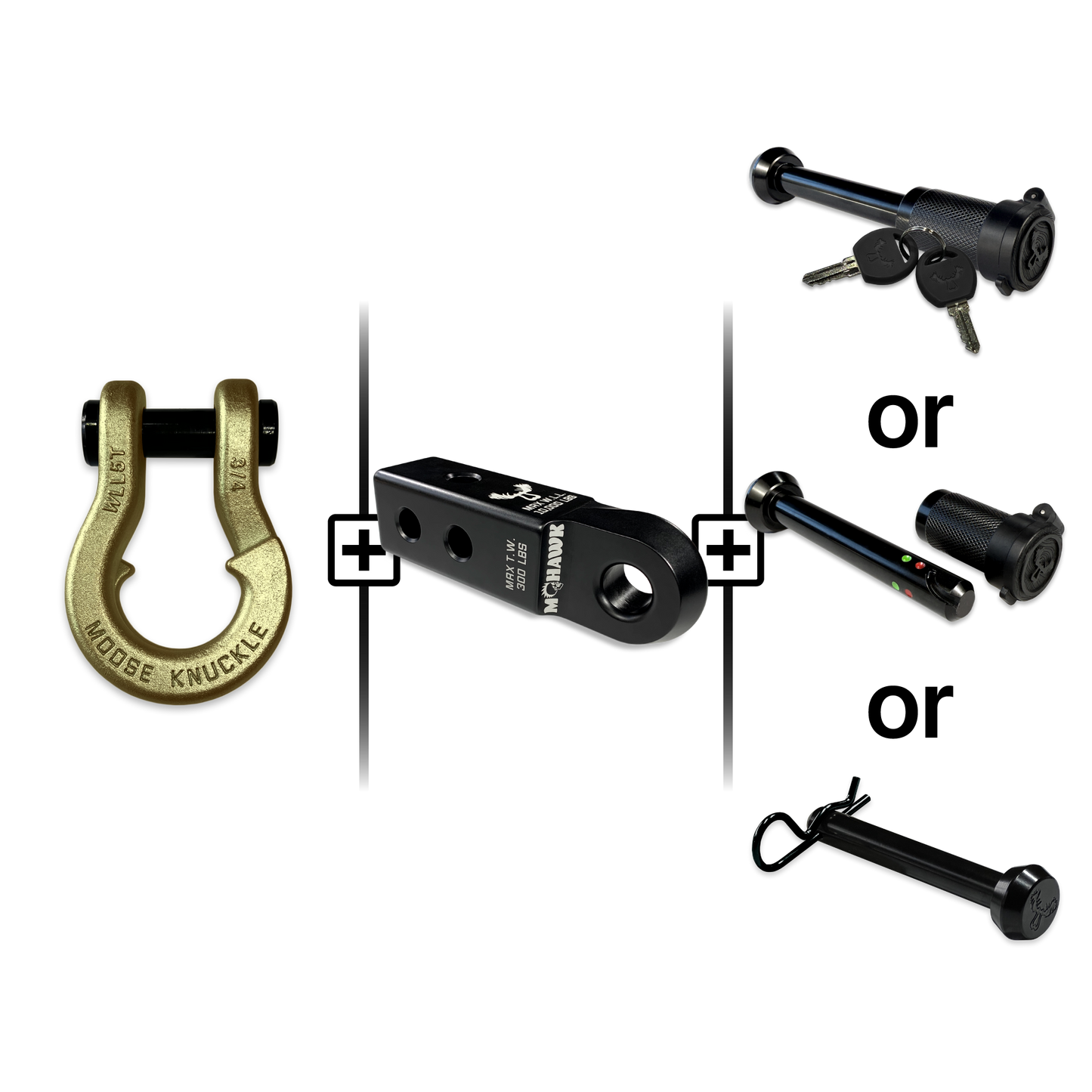 Jowl® Split Shackle® 3/4 Mohawk Receiver 2.0 Hitch Pin Bundle